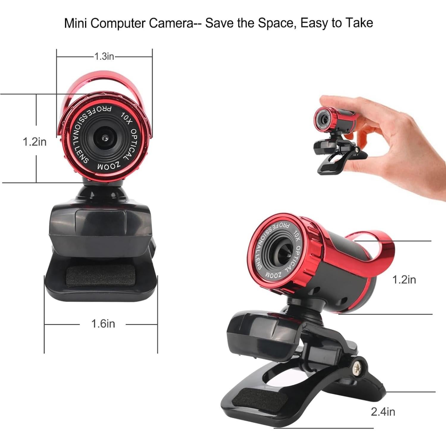 Cámara USB Yoidesu 1080P con Micrófono y Rotación 360°