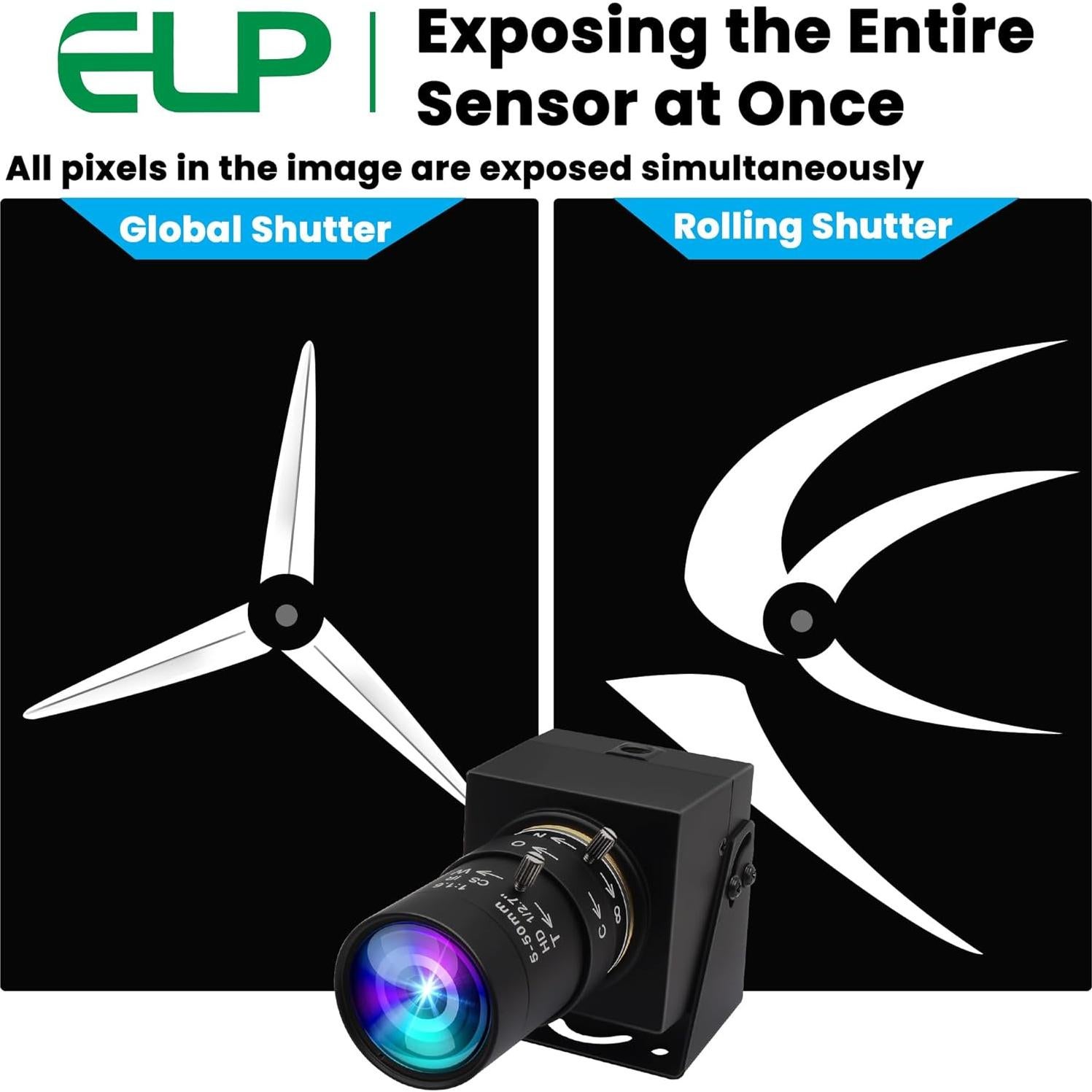 Cámara Web USB ELP 5MP 10X Zoom 1440P Alta Velocidad