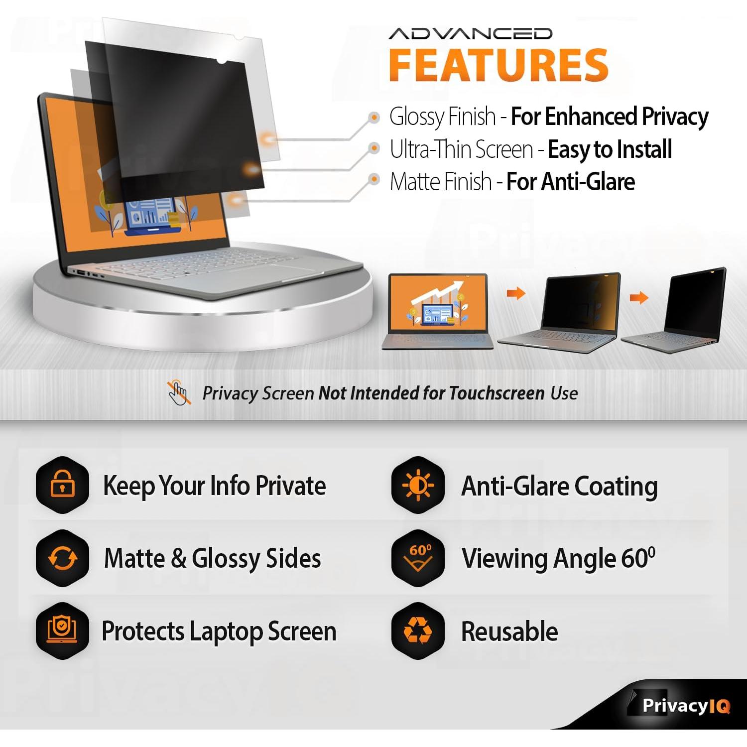 Filtro de Privacidad IQ 14" Antirreflejo 16:9 (2 Paquete)