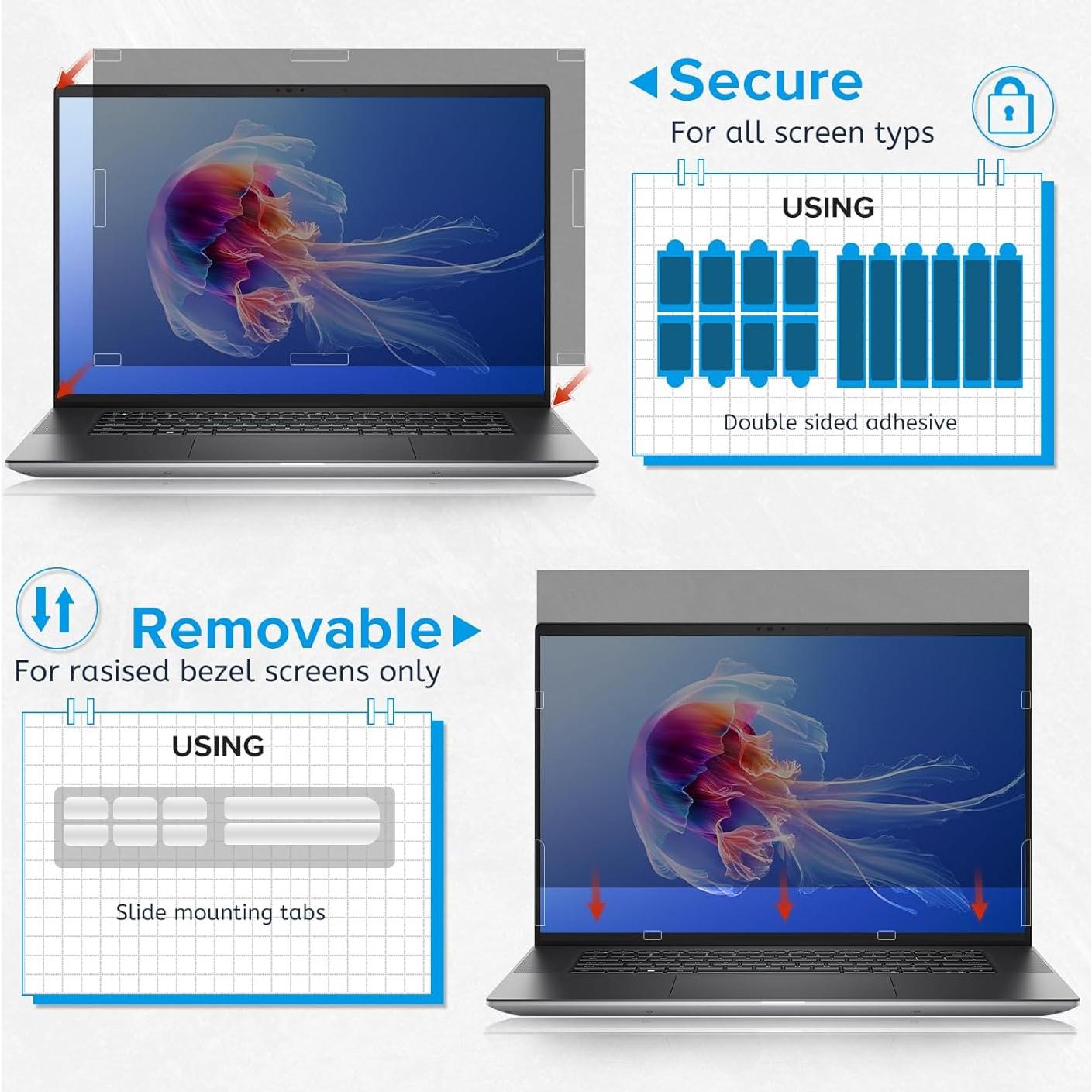 Filtro de Pantalla de Privacidad 14" MOBDIK Antirreflejo UV