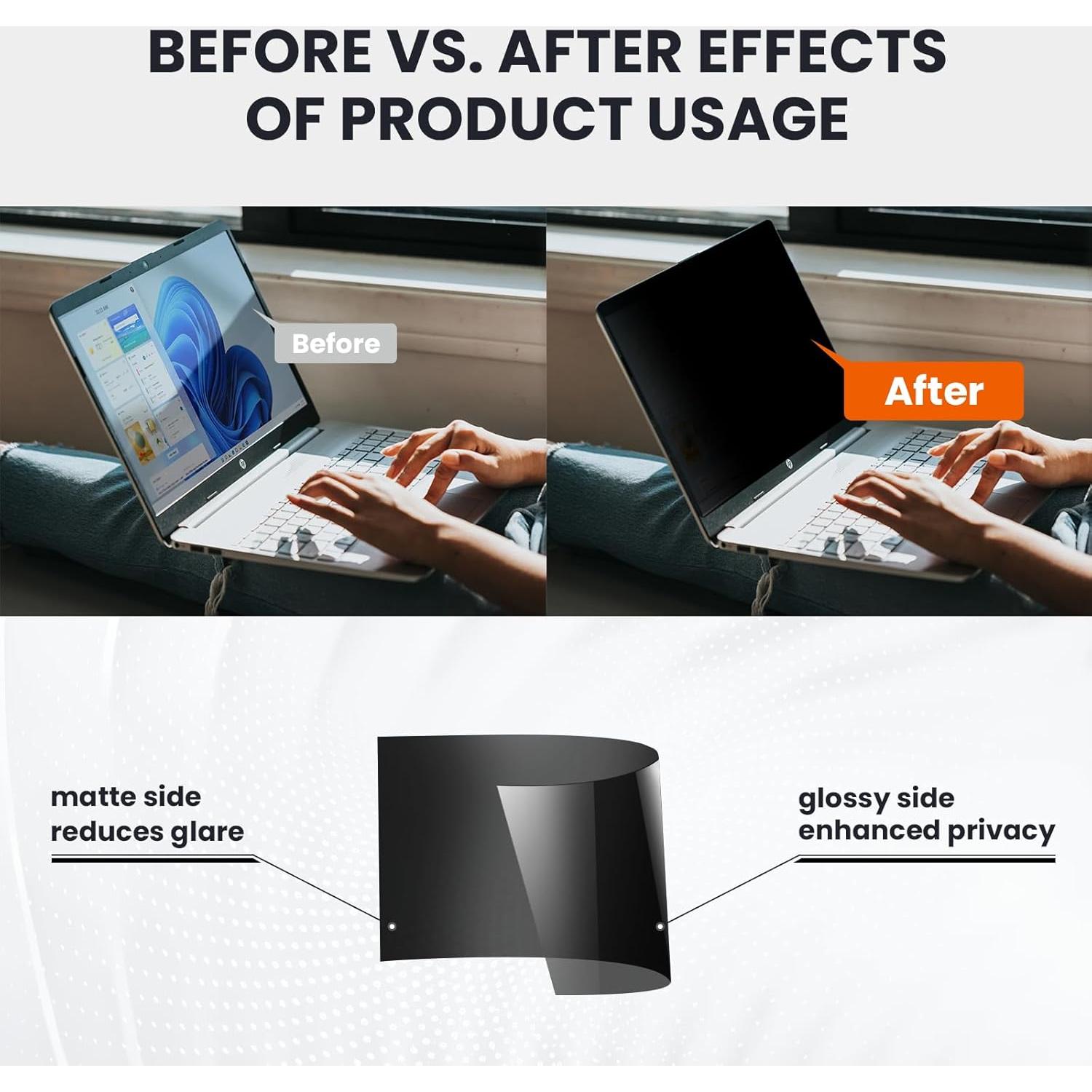 Filtro de Privacidad GUDTEKE 13.3" HD Antirreflectante