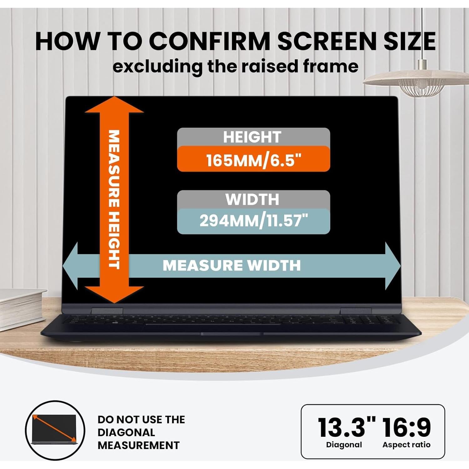 Filtro de Privacidad GUDTEKE 13.3" HD Antirreflectante