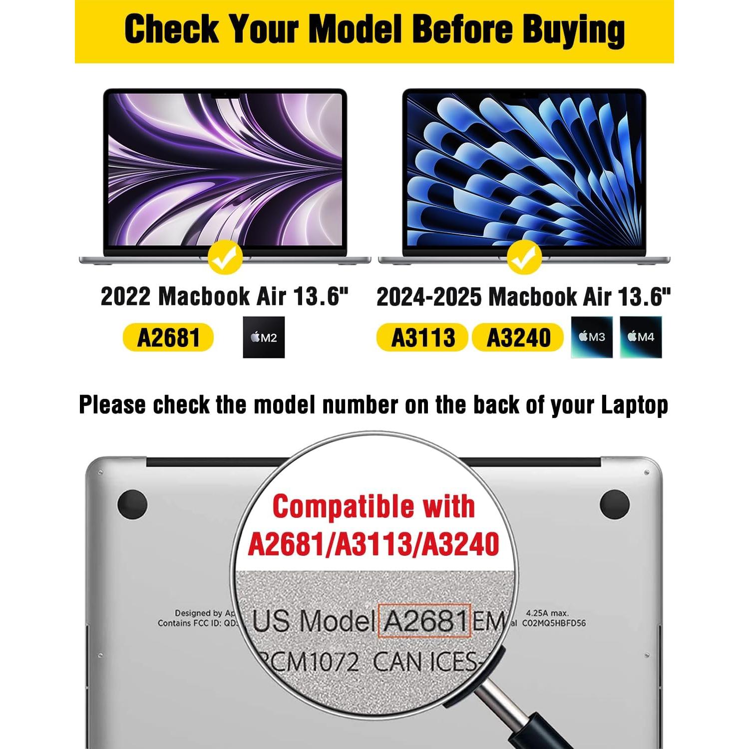 Protector de Pantalla F FORITO para MacBook Air 13.6" 360°