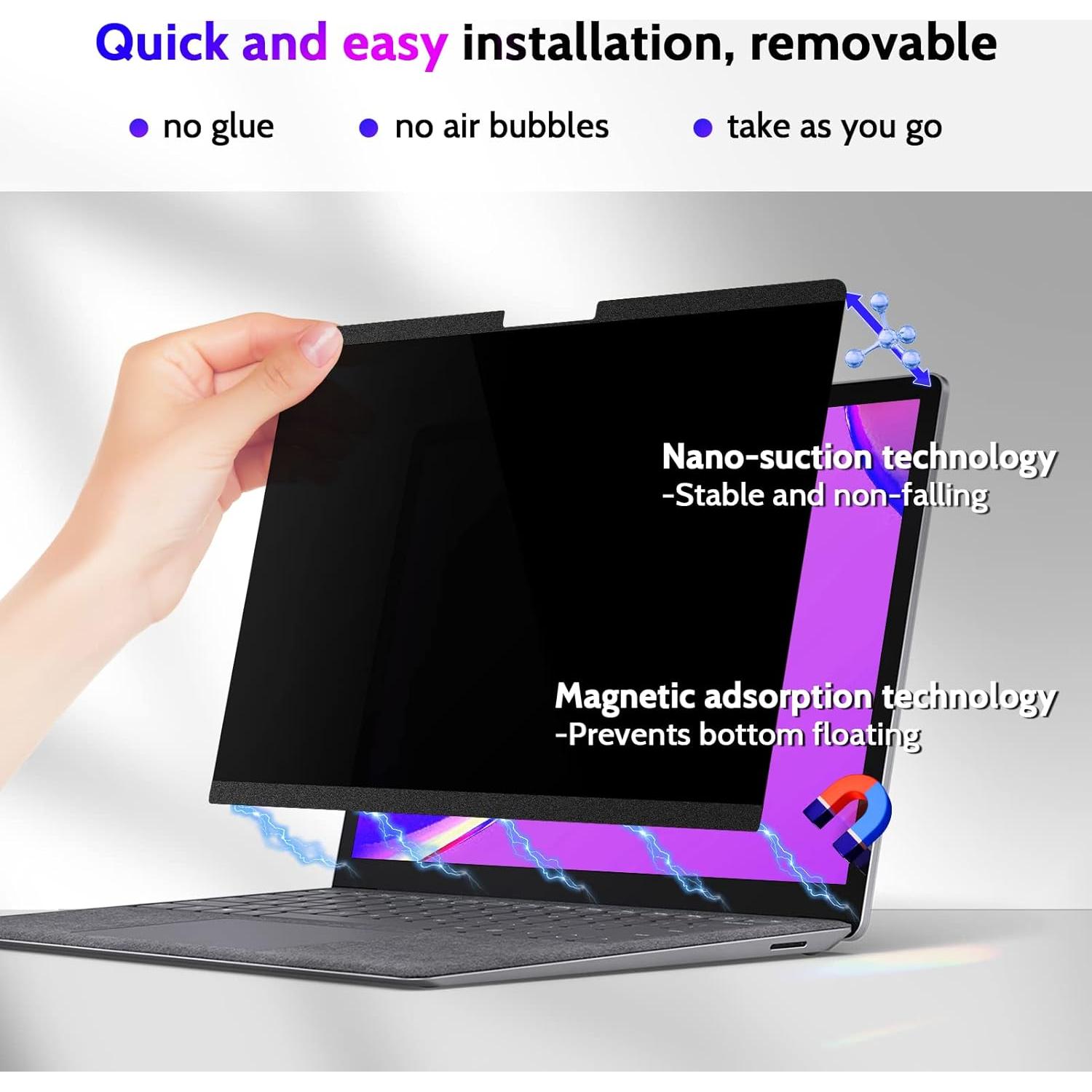 Filtro de Privacidad Magnético Peslv para Surface Laptop 13.5"