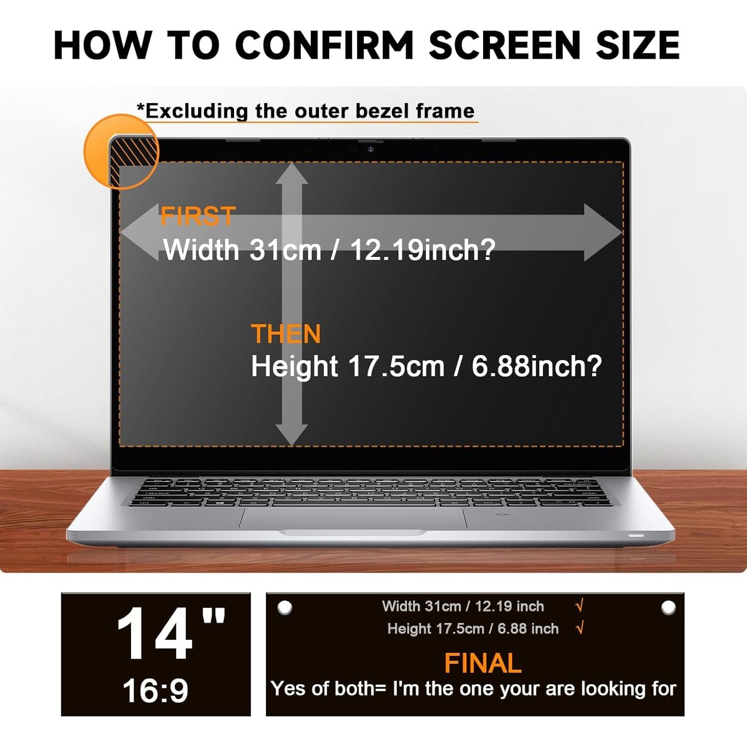 Filtro de Pantalla de Privacidad 14" Mamol Antirreflejo 16:9
