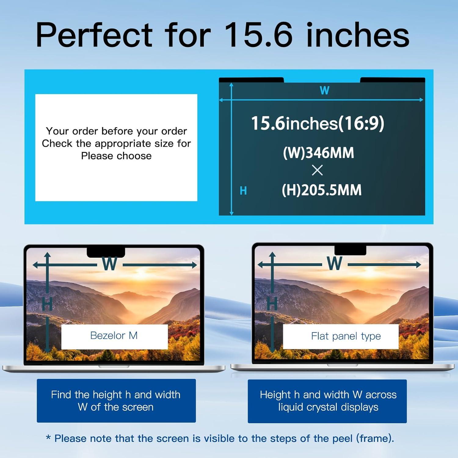 Filtro de Privacidad Magnético 15.6" Halloive para Laptop