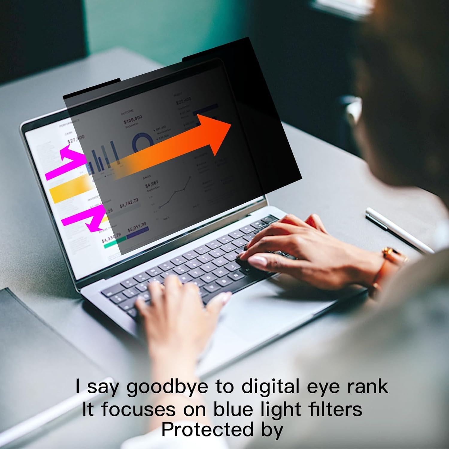 Filtro de Privacidad Magnético 15.6" Halloive para Laptop
