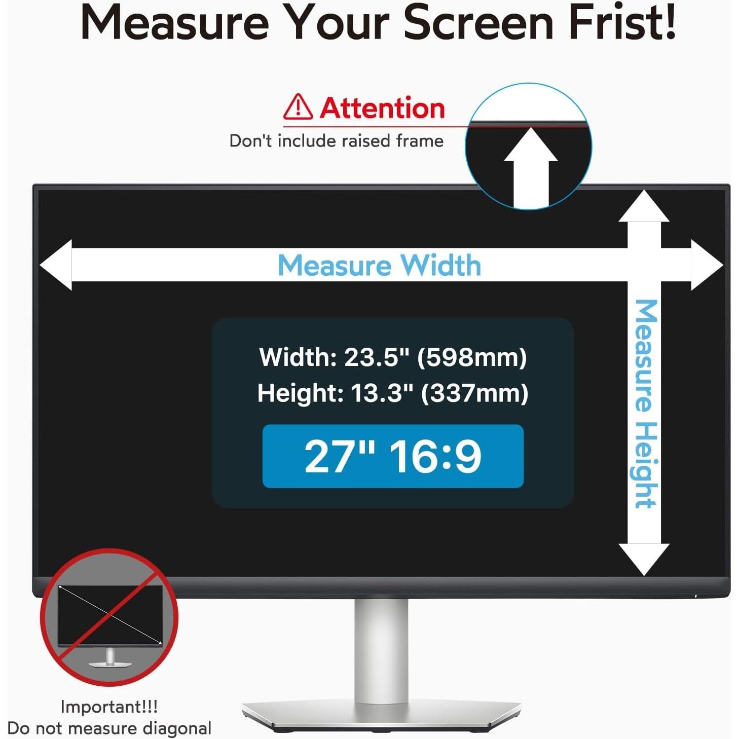 Filtro de Privacidad MOBDIK 27" Anti Luz Azul y Reflejos