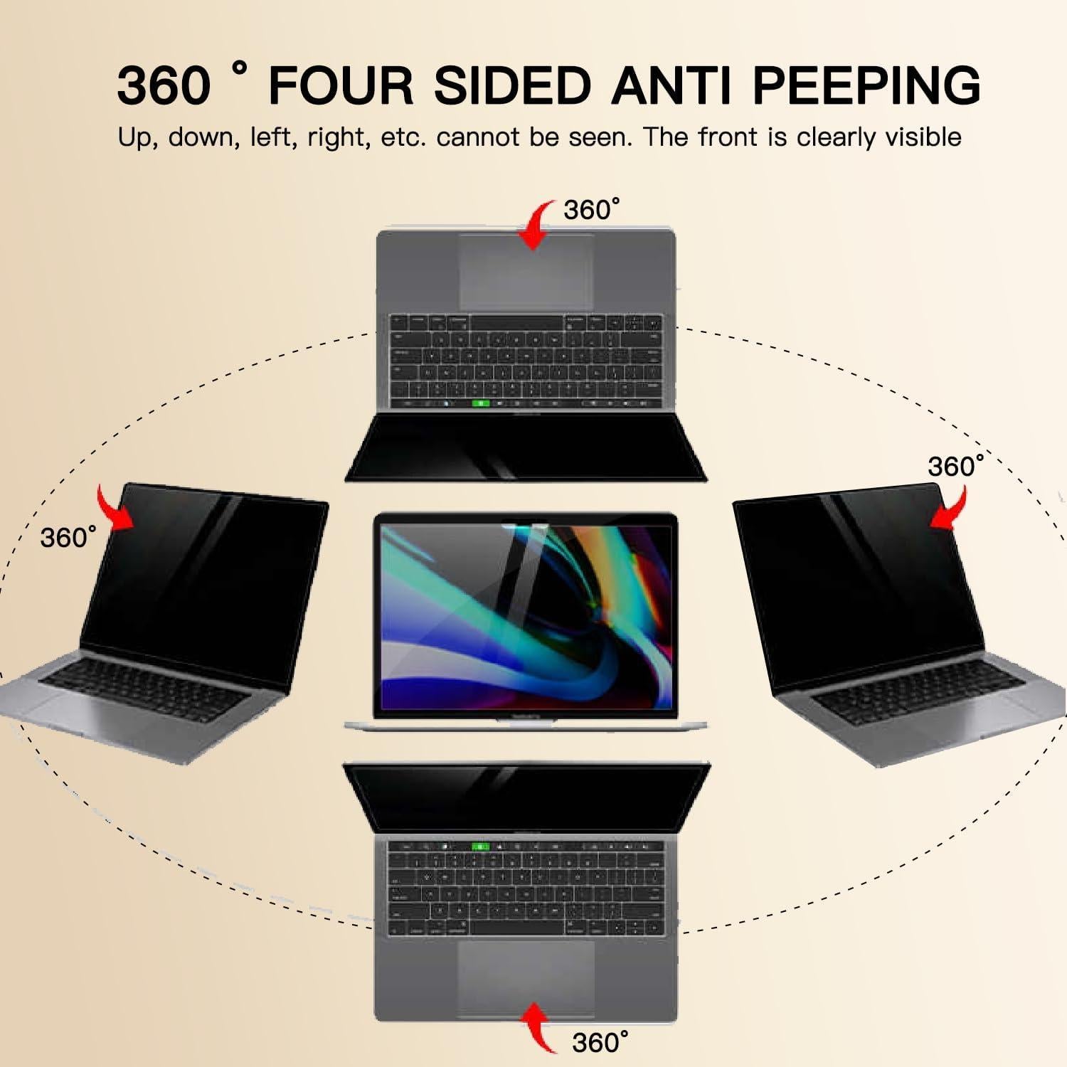 Protector de Pantalla Privado 360° Halloive para MacBook 13"