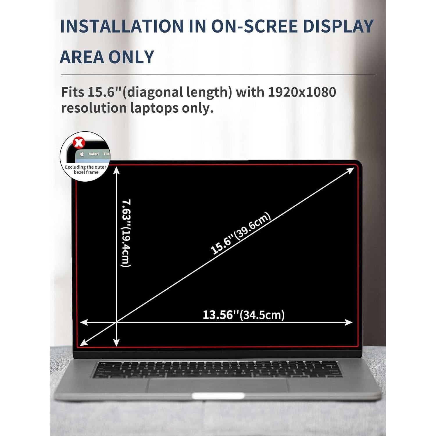 Protector de Pantalla Privada Seorsok 15.6" Anti Miradas 360°