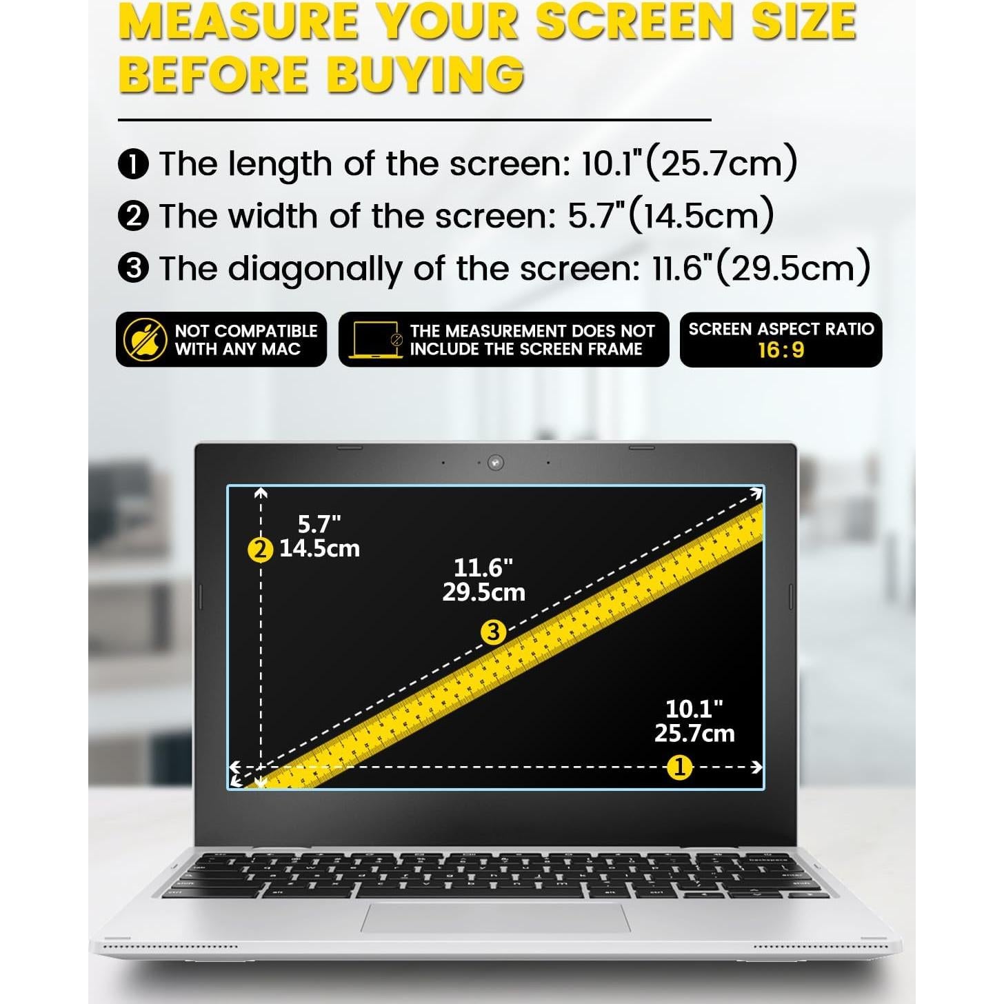 Protector de Pantalla Privada F FORITO 11.6" Anti Reflejos