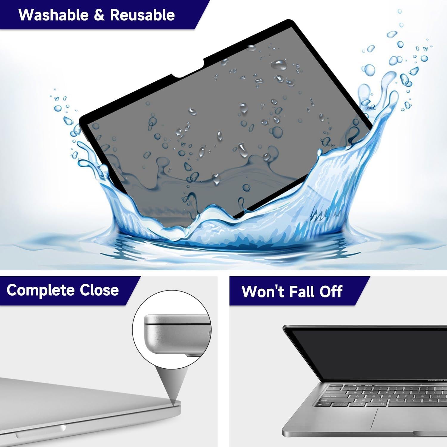 Filtro de Pantalla de Privacidad ANTOGOO V para MacBook 13"