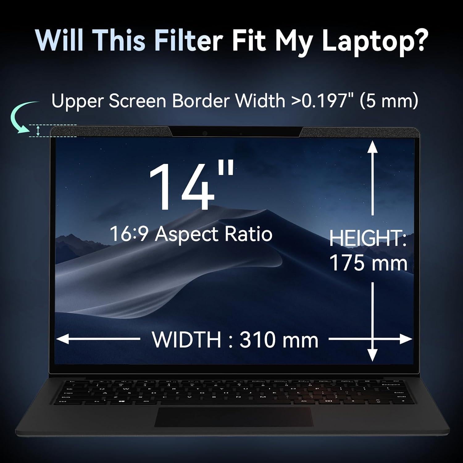 Filtro de Privacidad Magnético Protescreen 14" Antirreflejo