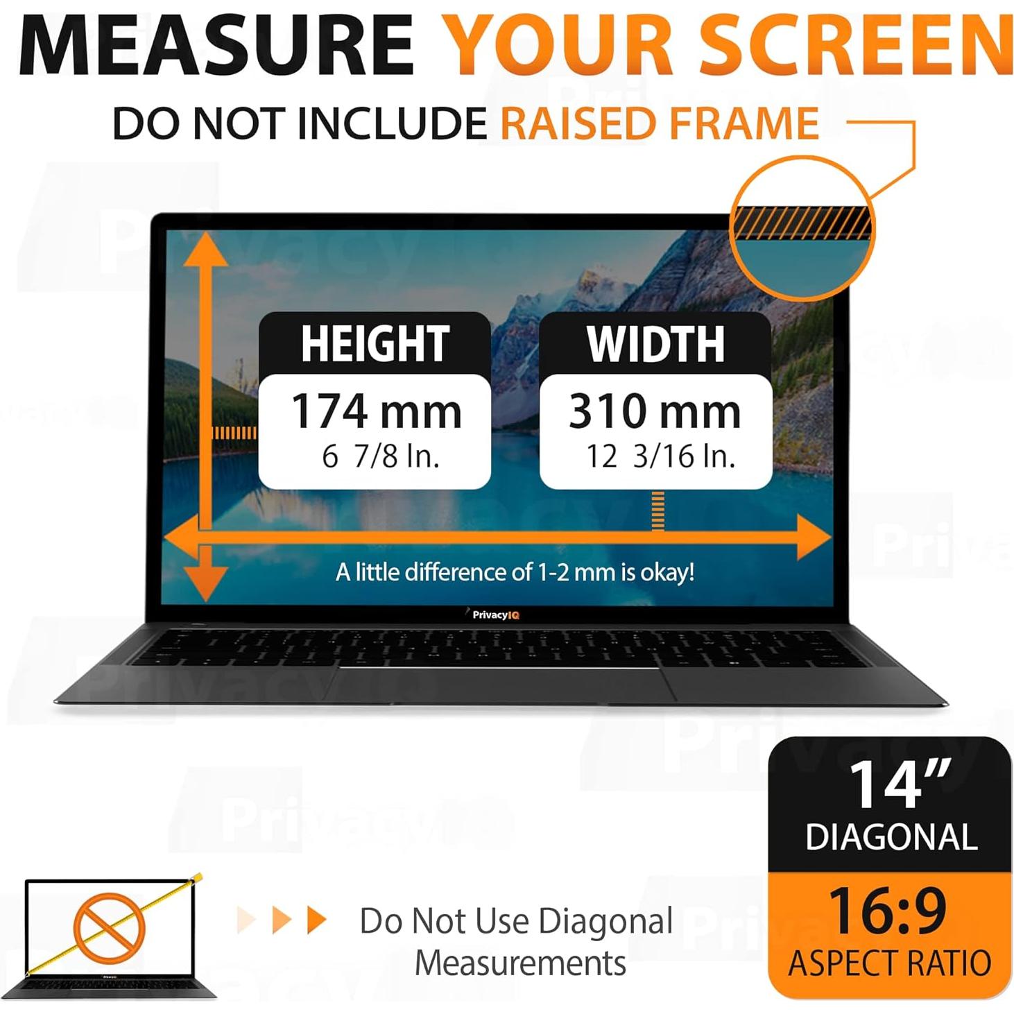 Filtro de Privacidad IQ 14" para Laptop 16:9 - Paquete de 2