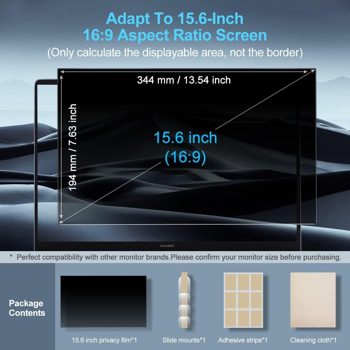Filtro de Pantalla de Privacidad JEAPKA 15.6" Antirreflejo