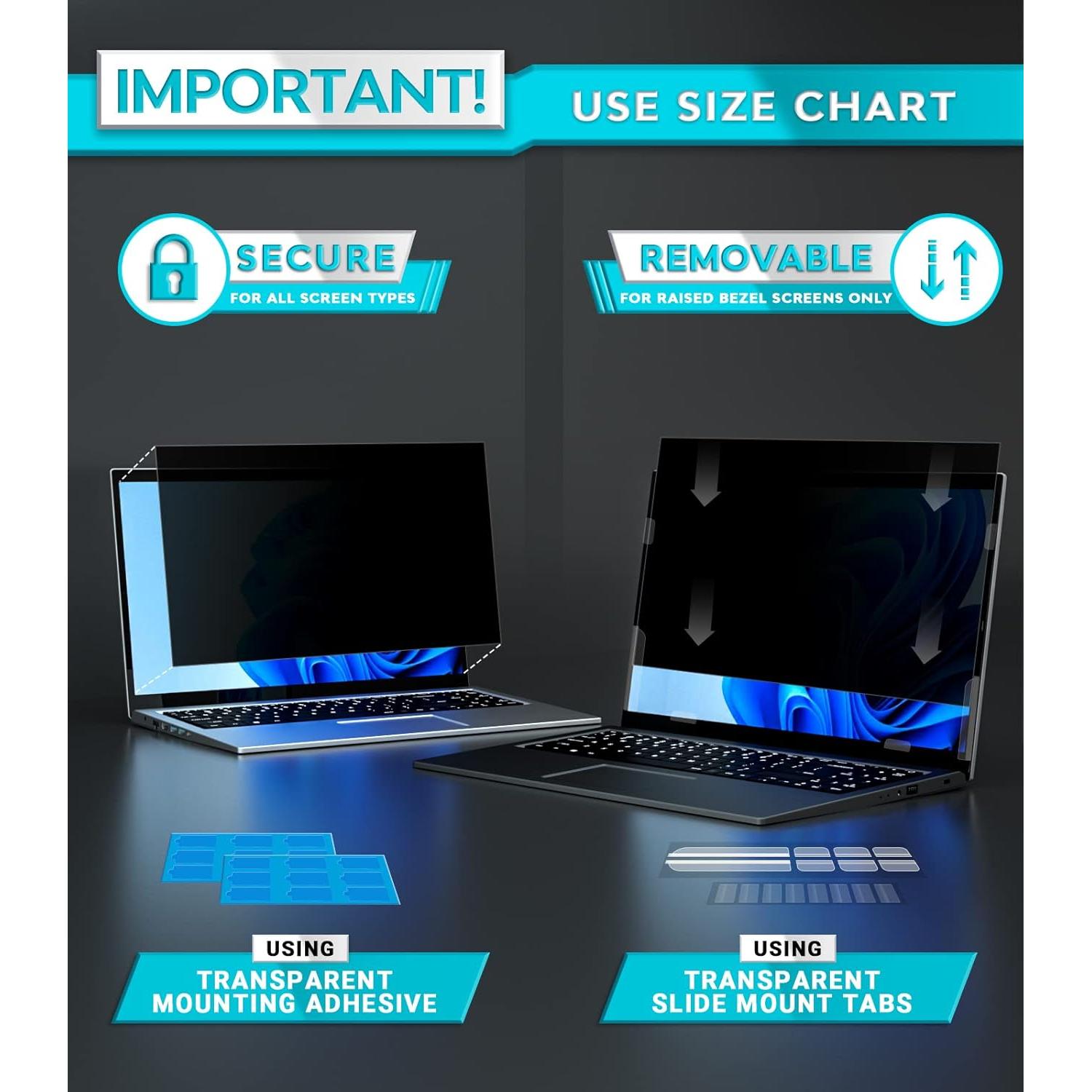 Filtro de Privacidad PYS 14" para Laptop - Anti-reflejo y Luz Azul