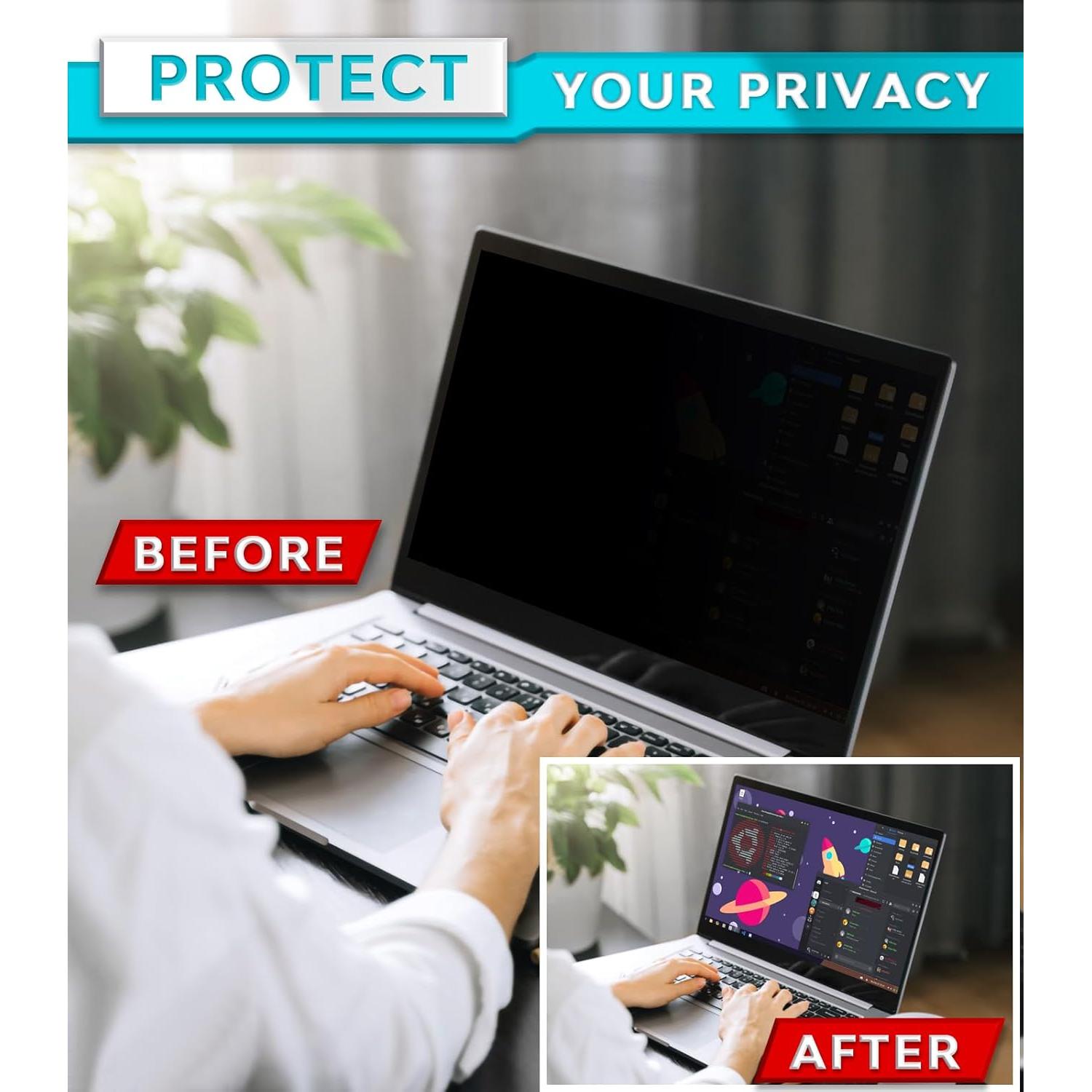 Filtro de Privacidad PYS 14" para Laptop - Anti-reflejo y Luz Azul