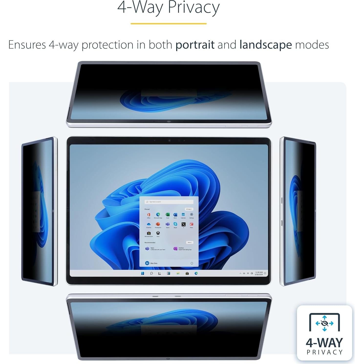 Pantalla de Privacidad 4 Vías StarTech para Surface Pro 13"