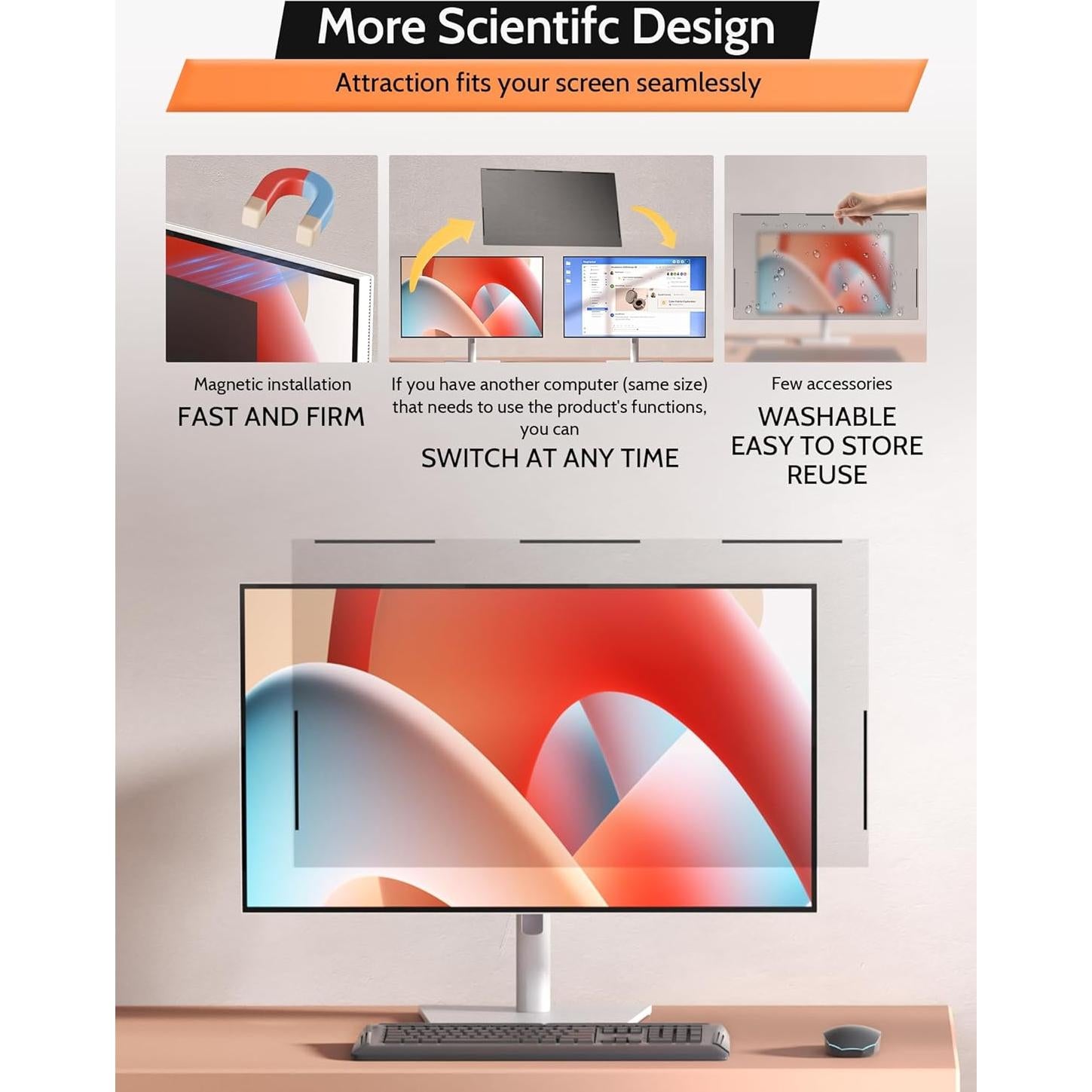 Pantalla de Privacidad Magnética 27" Mamol Antirreflejo