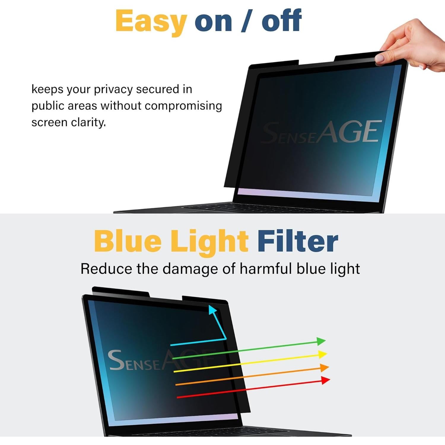 Protector de Pantalla Privado Magnético SenseAGE para Surface Laptop 13.5"