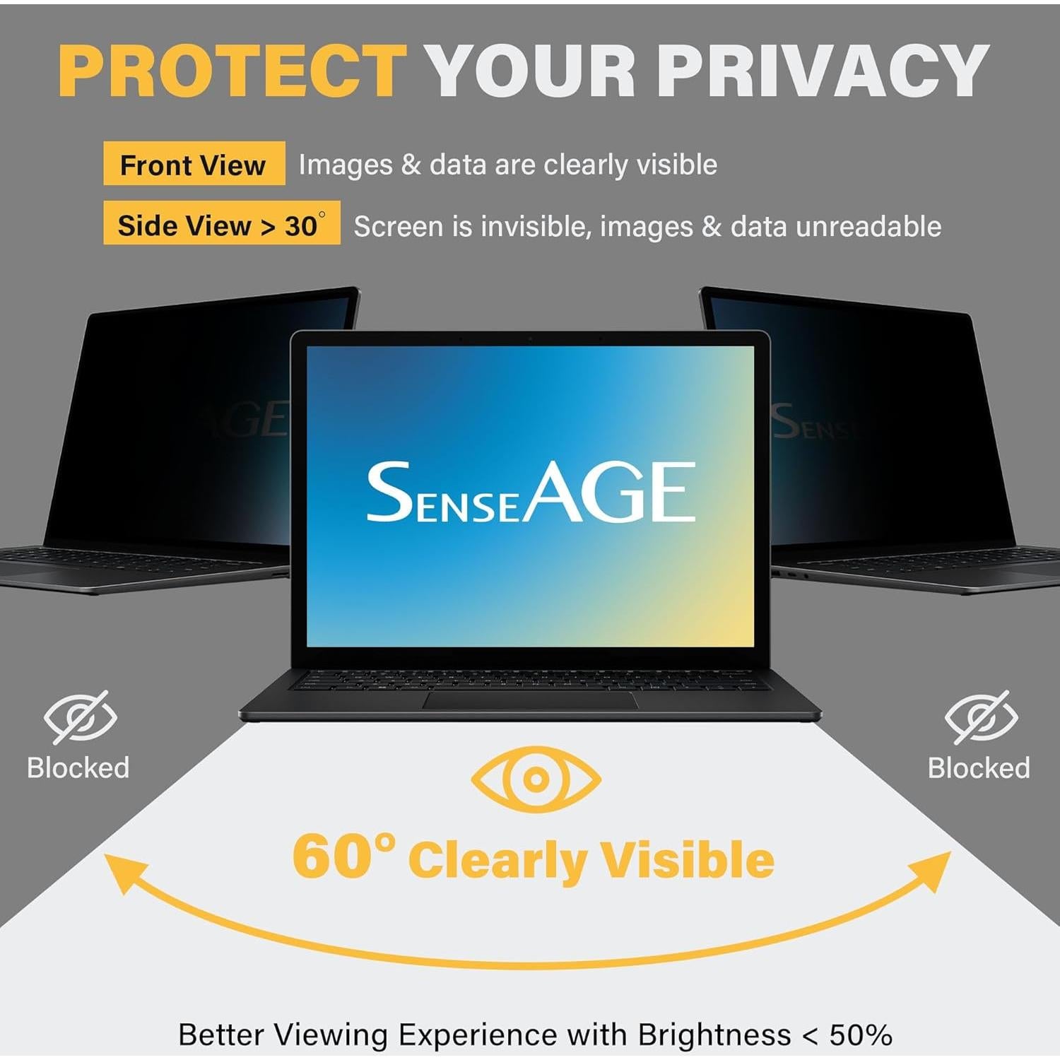 Protector de Pantalla Privado Magnético SenseAGE para Surface Laptop 13.5"