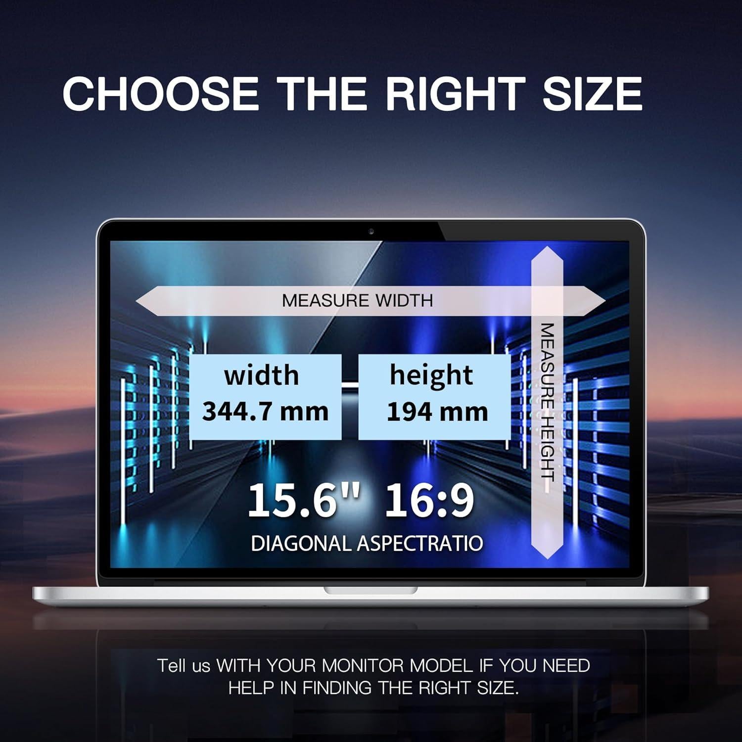 Protector de Pantalla Privada 15.6" Tarrahow Antirreflejo