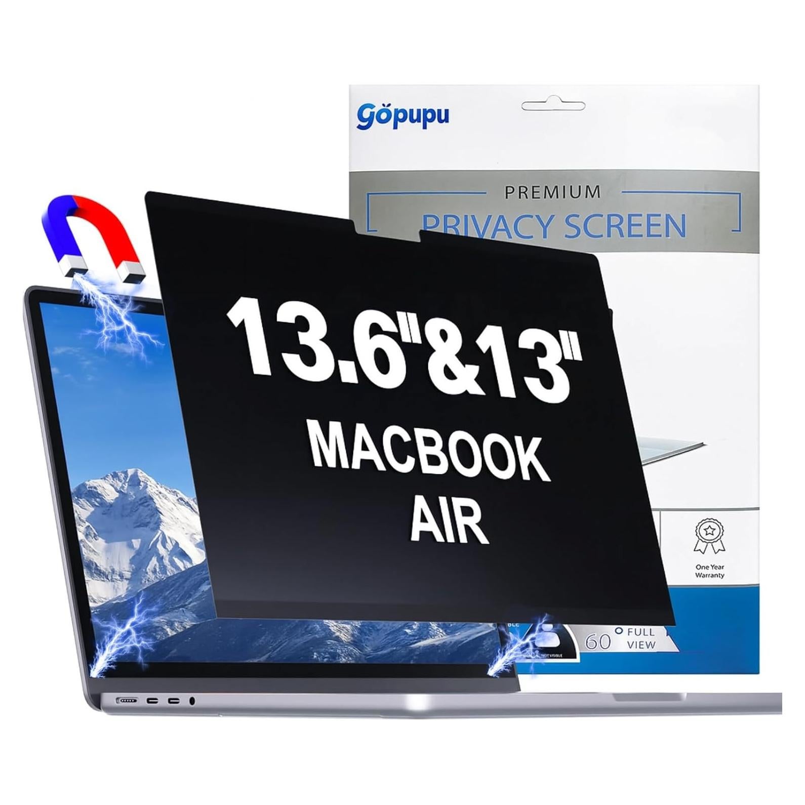 Funda de Privacidad Magnética Gopupu para MacBook Air 13.6"