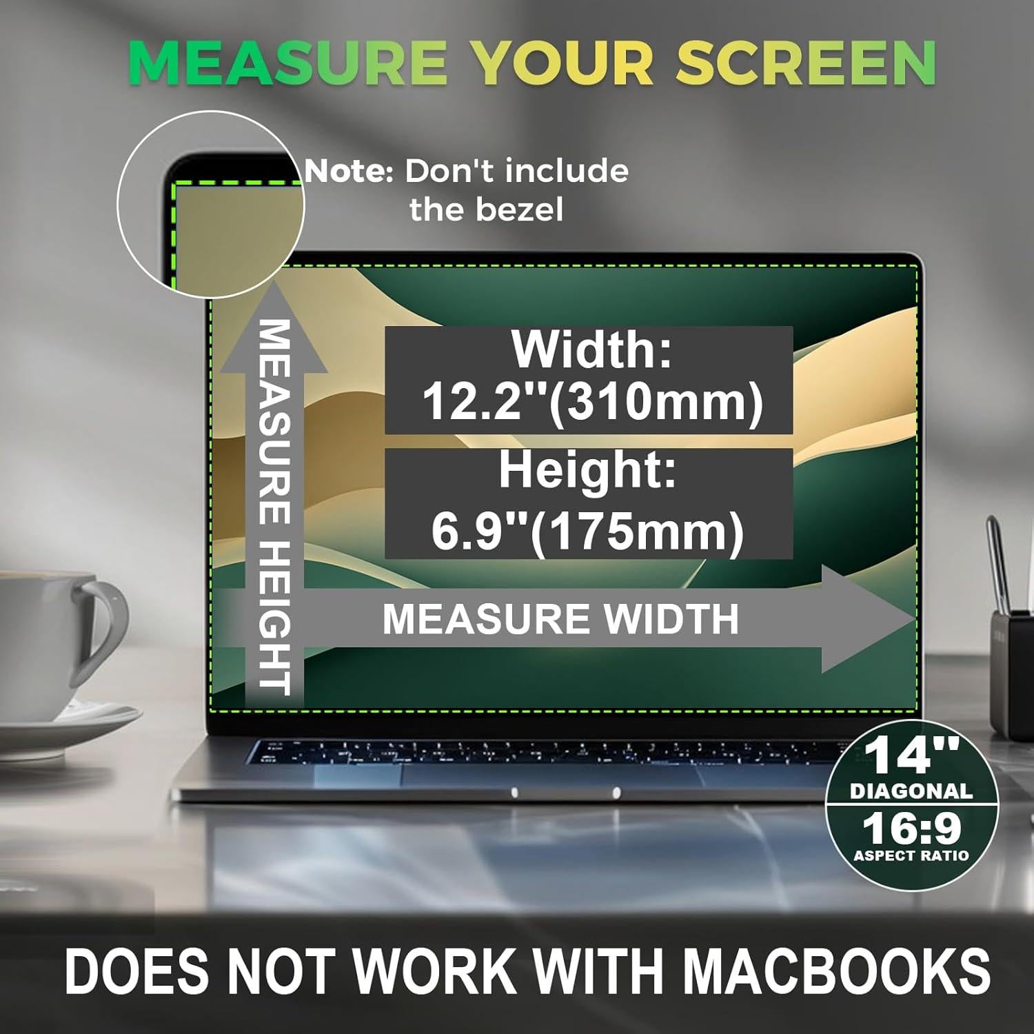 Protector de Pantalla Privada JEEETINTX 14" Anti-reflejo