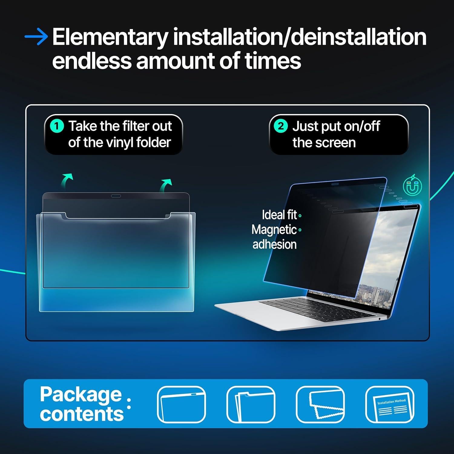 Filtro de Privacidad Magnético para MacBook Air 13 - VINTEZ