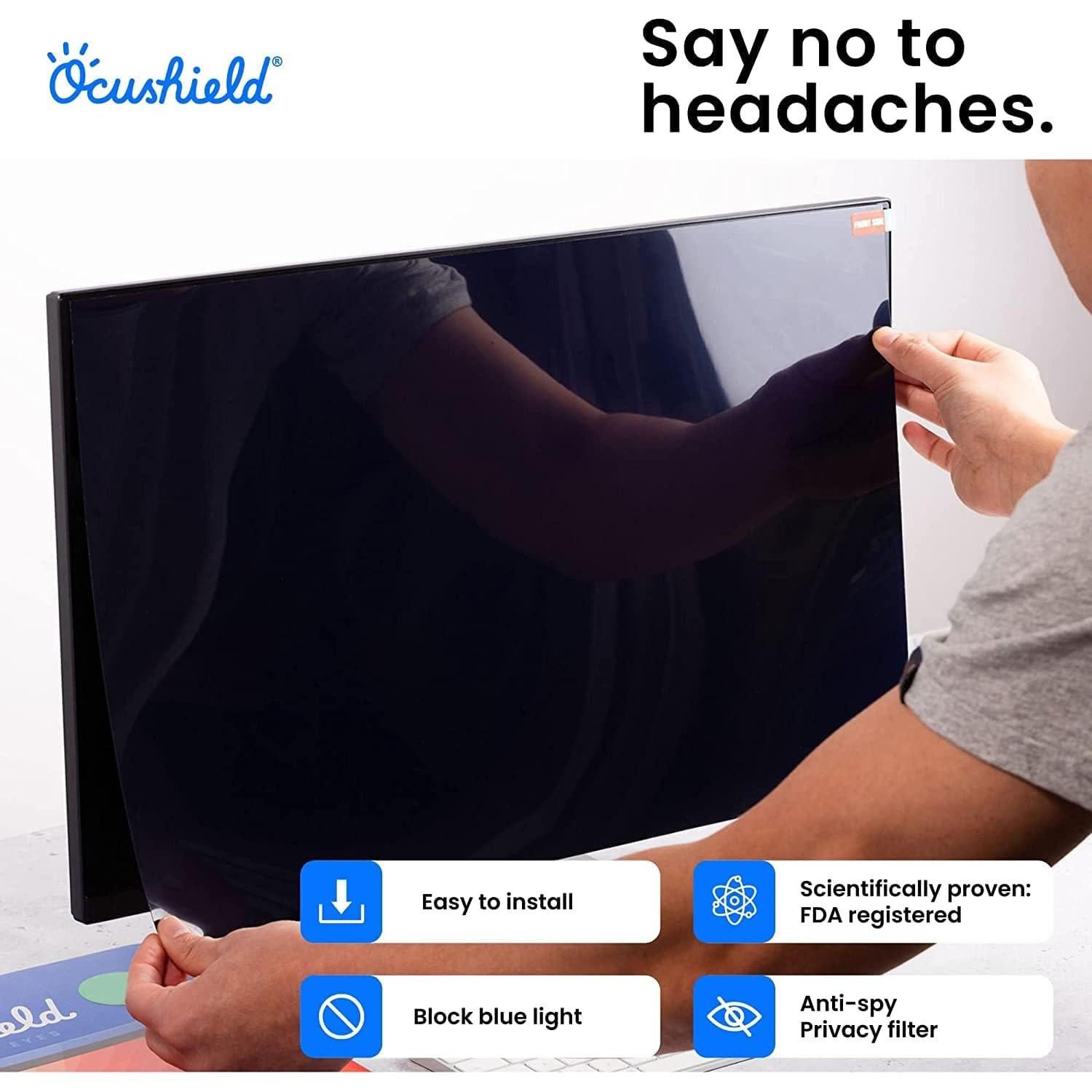 Protector de Pantalla Ocushield 15.4" Anti Luz Azul y Privacidad