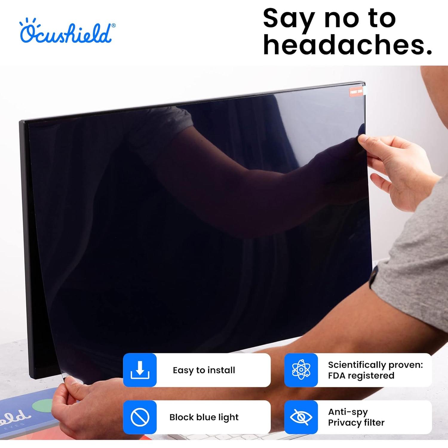 Protector de Pantalla Ocushield 15.6" Anti Luz Azul y Privacidad