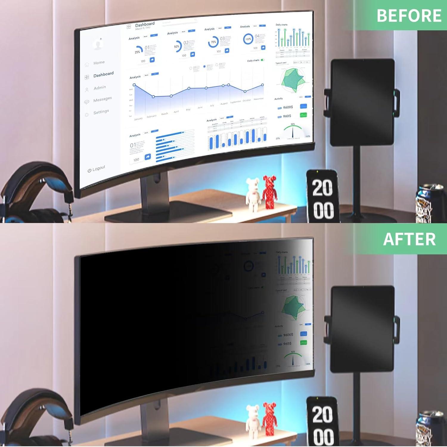 Filtro de Pantalla de Privacidad DEJIMAX 32" Curvo Anti-reflejo