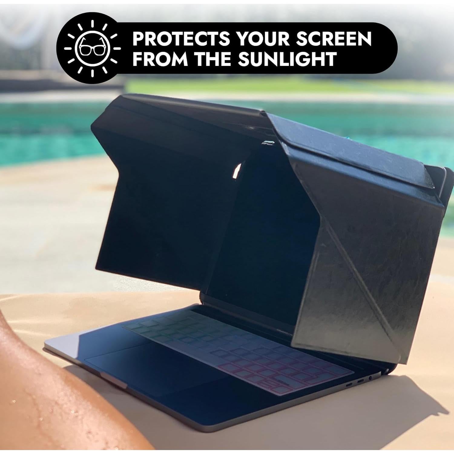 Capota de Sol para Laptop 4-en-1 Lux - Verde 15-16"