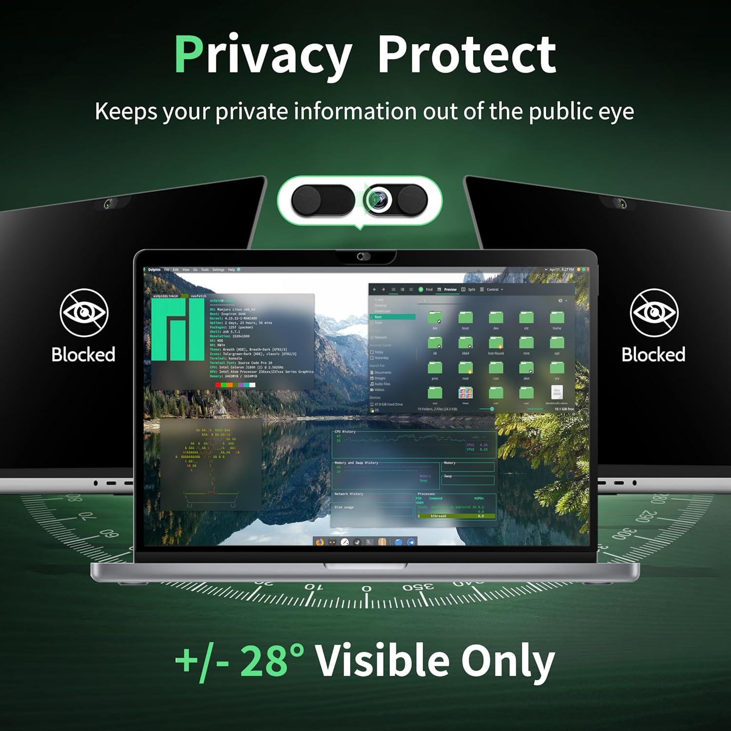 Filtro de Privacidad MaoYeye para MacBook Air 13" M1/M2