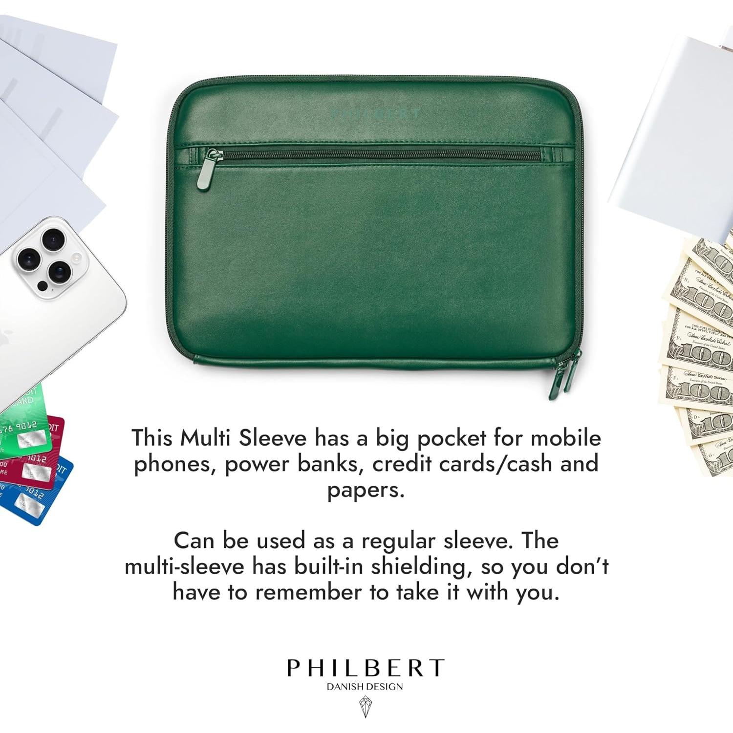 Funda para portátil MacBook 13" Philbert Verde 4 en 1