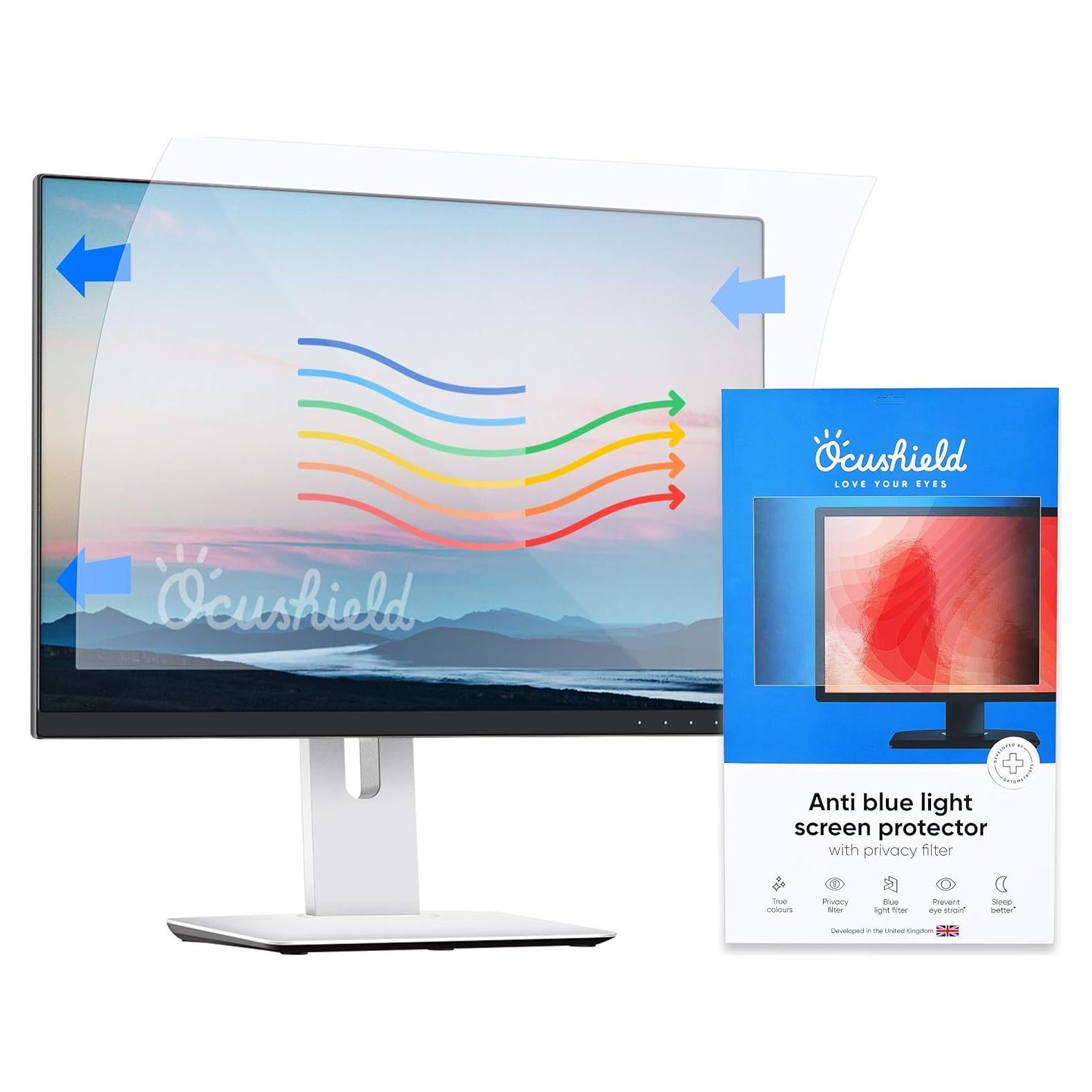 Filtro de Privacidad Ocushield 24" Anti Luz Azul 532x299mm