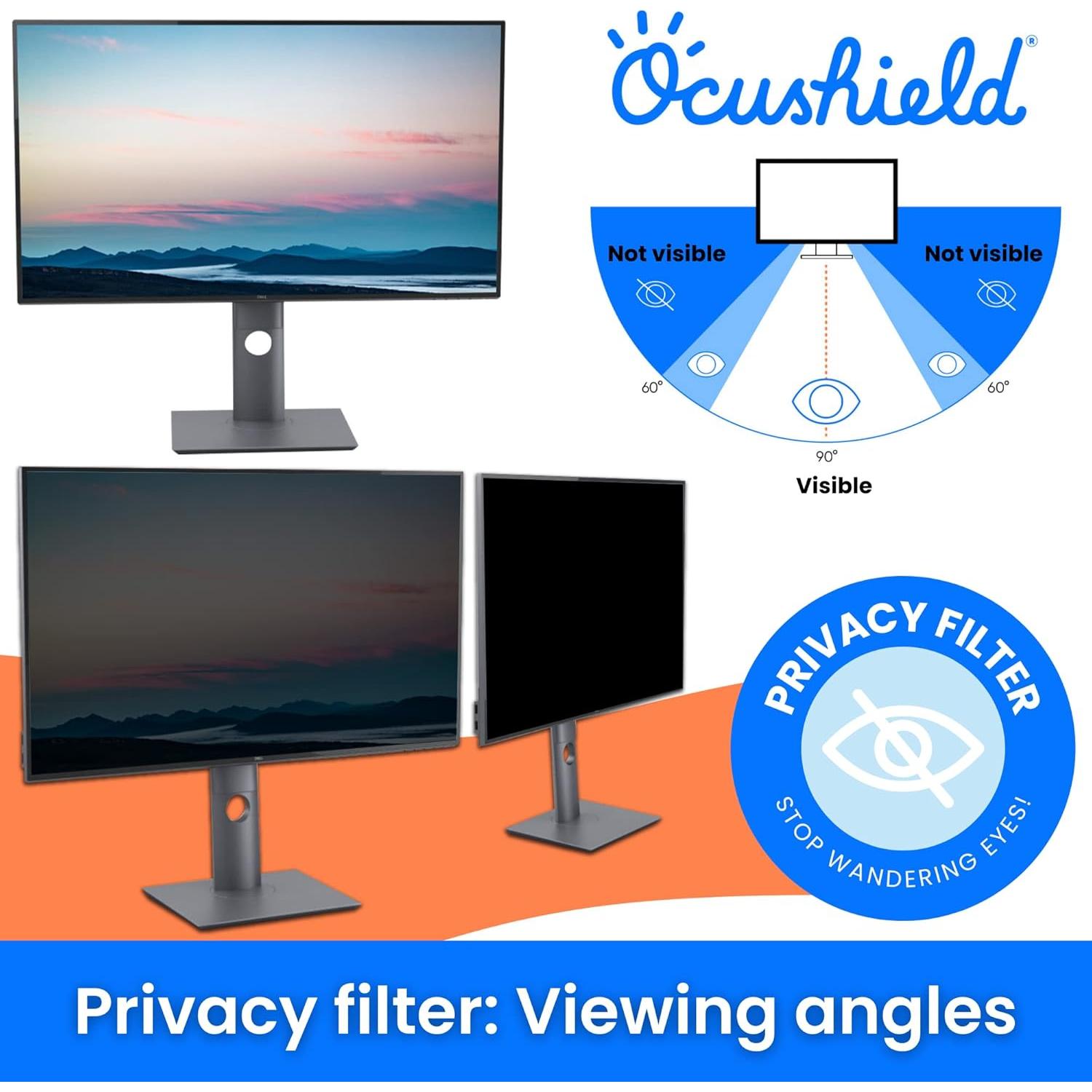 Filtro de Privacidad Ocushield 24" Anti Luz Azul 532x299mm