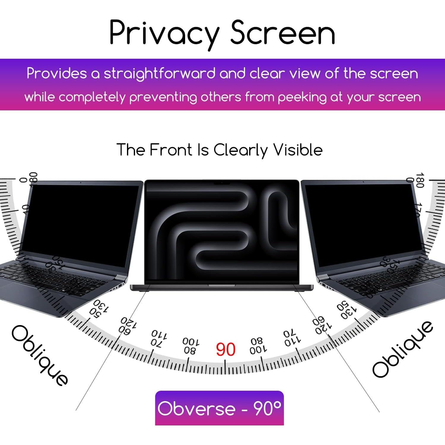 Protector de Pantalla Privado KEANBOLL 15.6" Vidrio Templado 9H