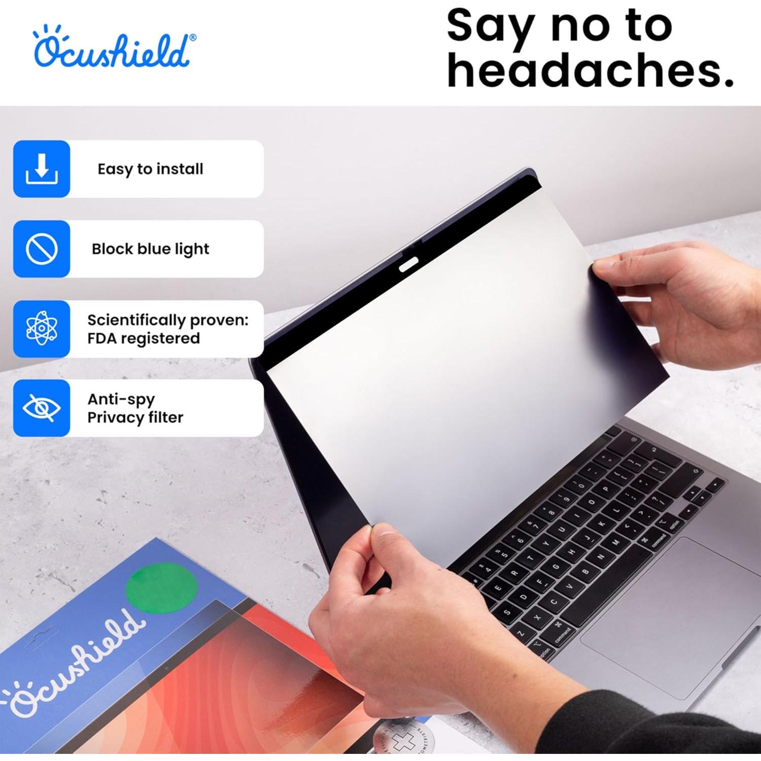 Protector de Pantalla Anti Luz Azul Ocushield para Macbook Pro 13