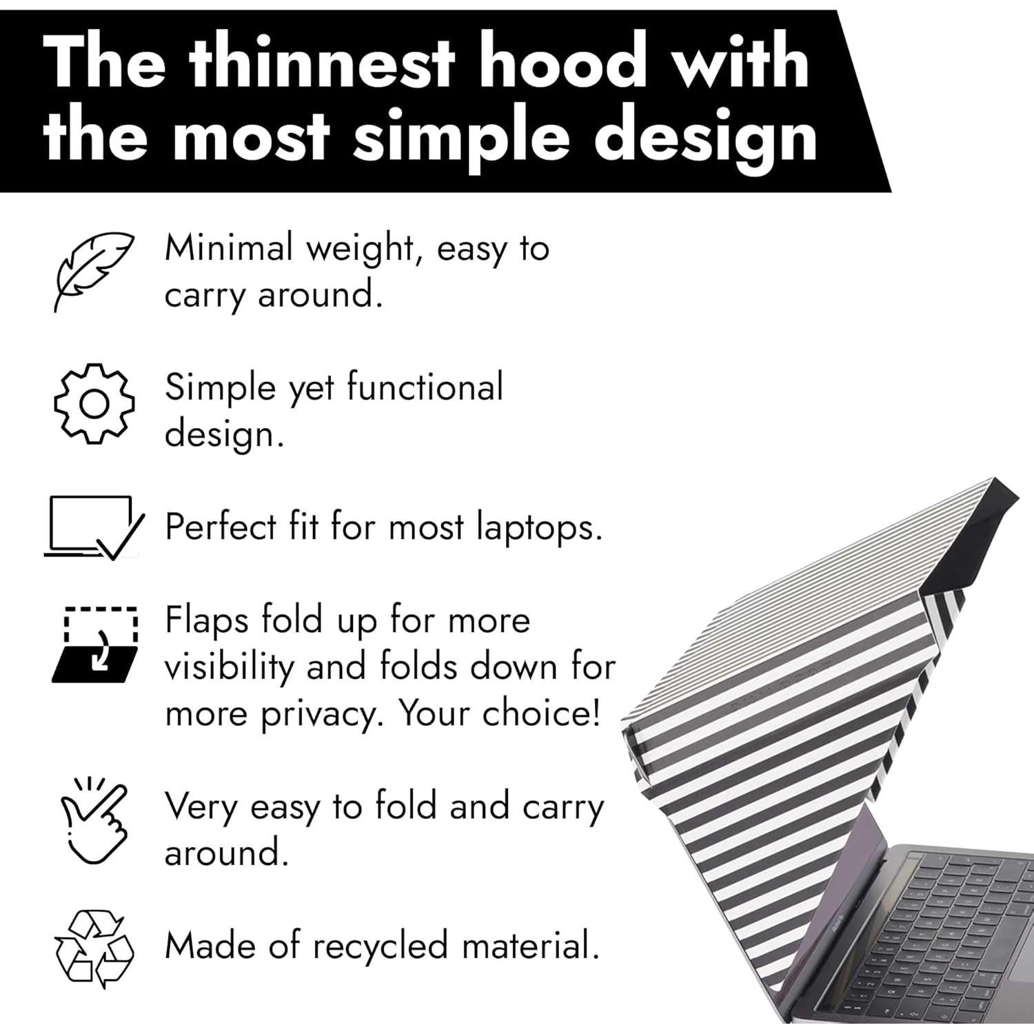 Sombrilla para Laptop 4-en-1 Philbert 15-16" Rayas