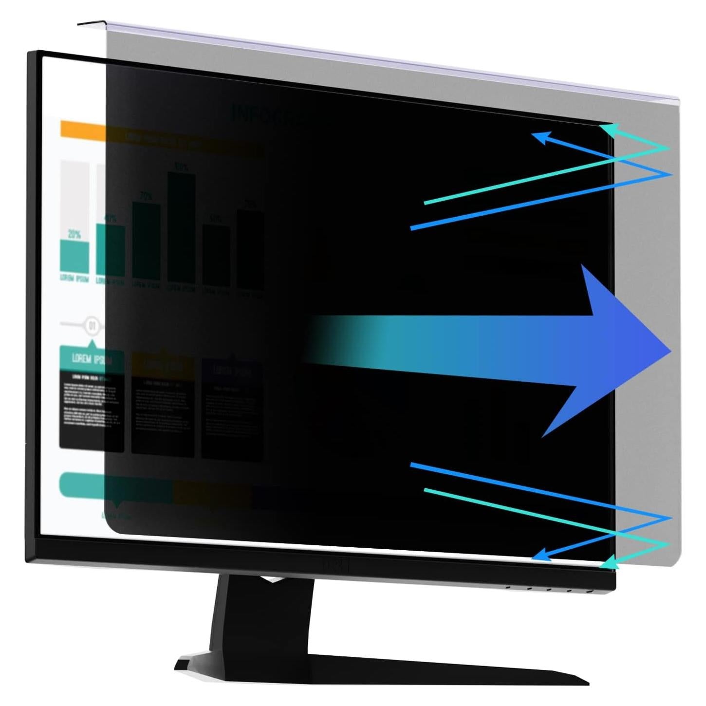 Protector de Pantalla de Privacidad MCKJ 22" Antiluz Azul