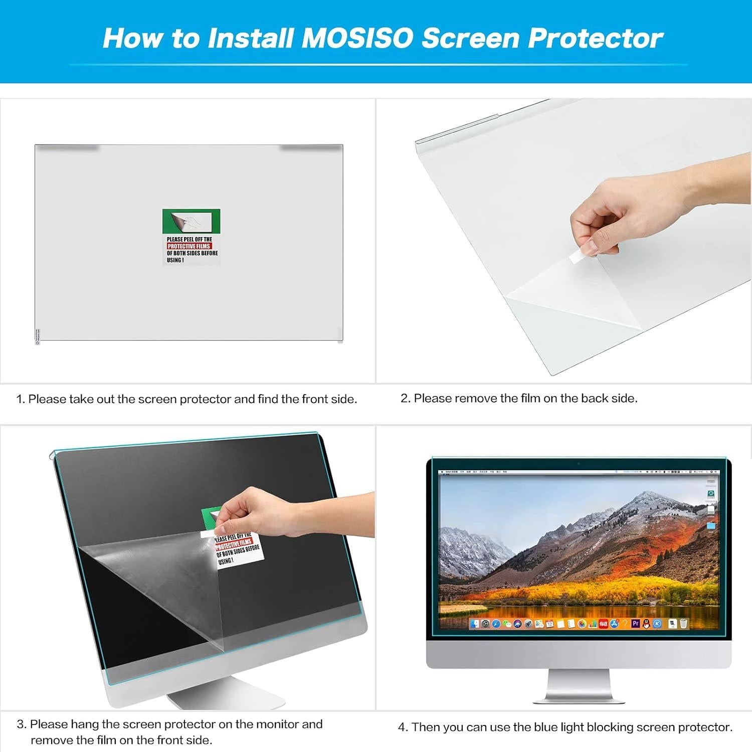Protector de Pantalla MOSISO 54x34 cm Anti-UV 23-24"