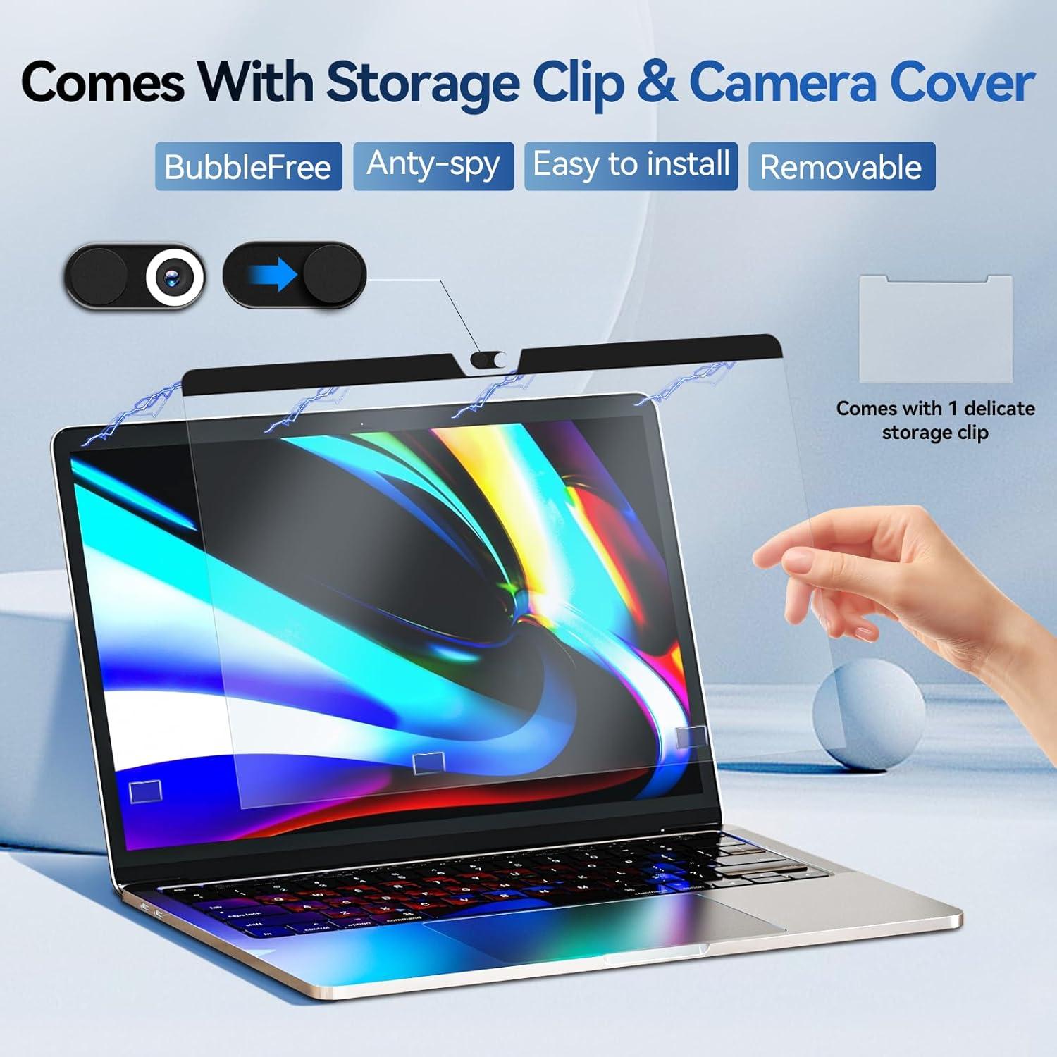 Protector de Pantalla Magnético Anti Luz Azul para MacBook 13"