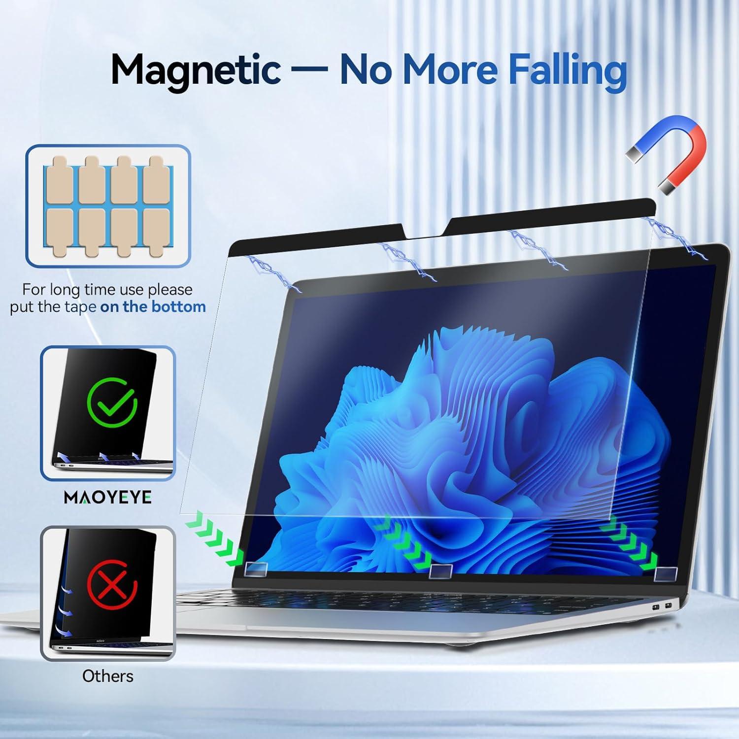 Protector de Pantalla Magnético Anti Luz Azul para MacBook 13"