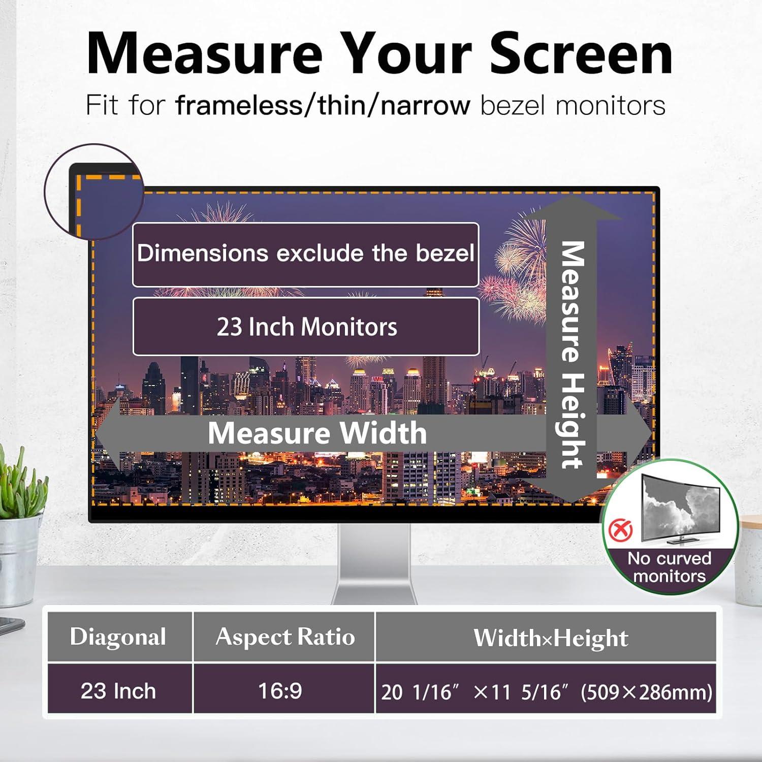 Filtro de Privacidad Magnético JEEETINTX 23" 16:9 Anti Luz Azul