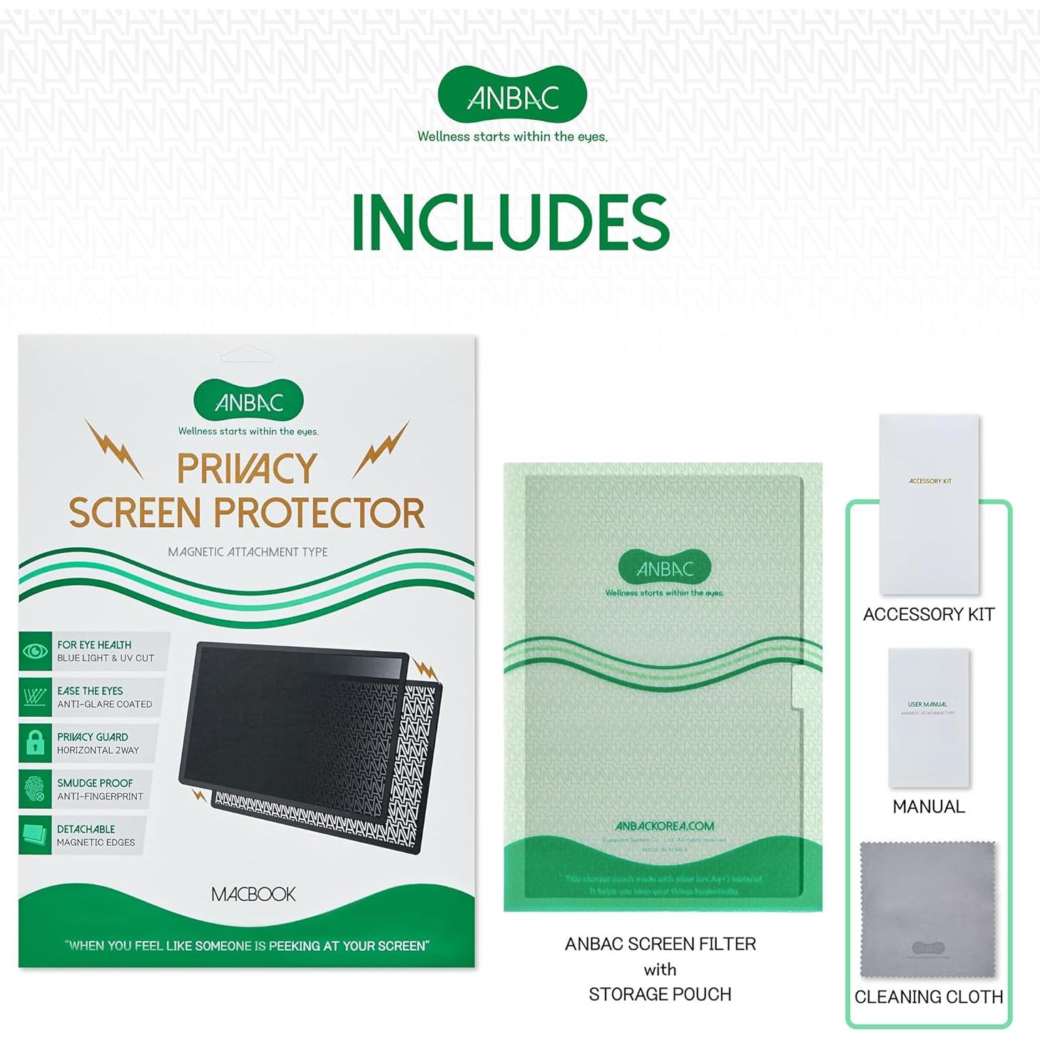 Protector de Pantalla Privada Magnético ANBAC para MacBook Pro 14"