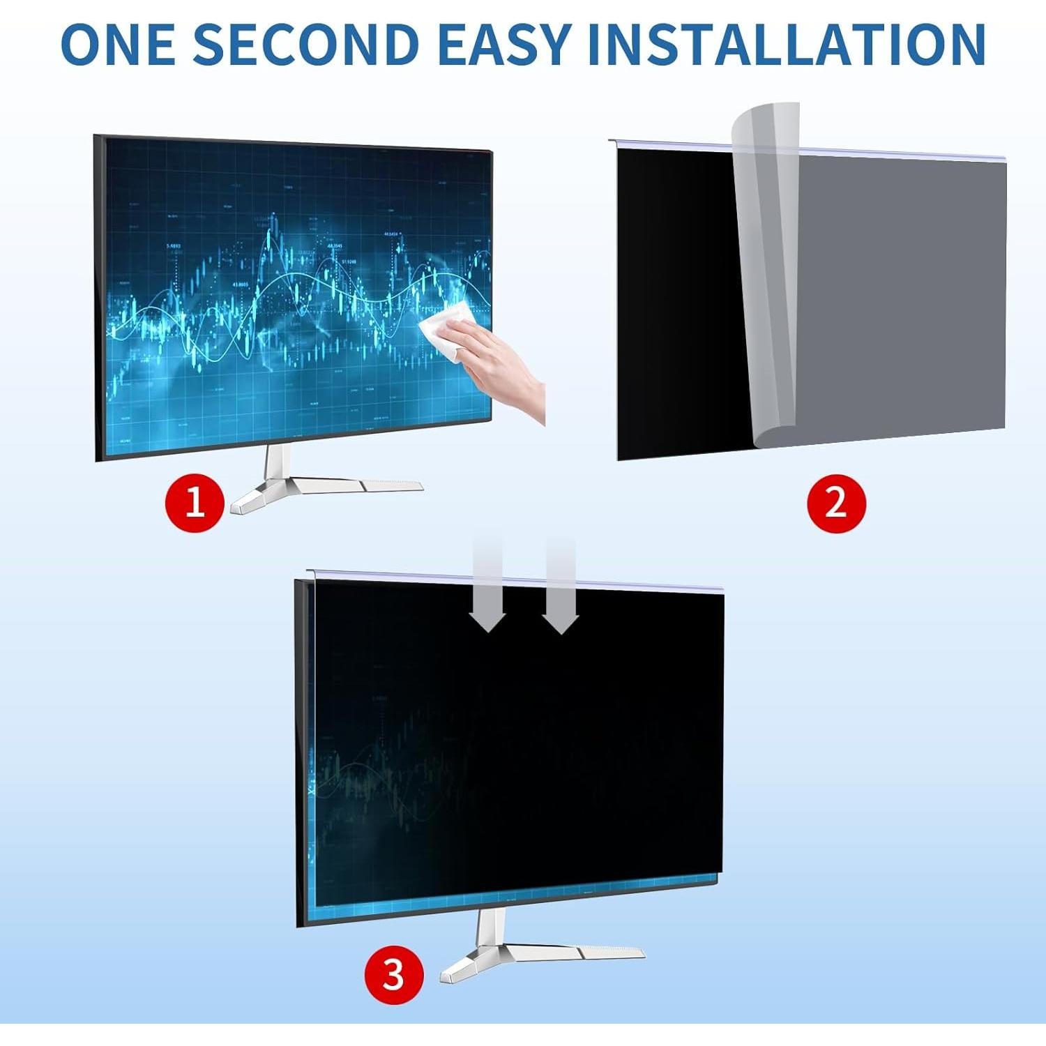 Filtro de Pantalla de Privacidad DEJIMAX 24" Anti-Luz Azul
