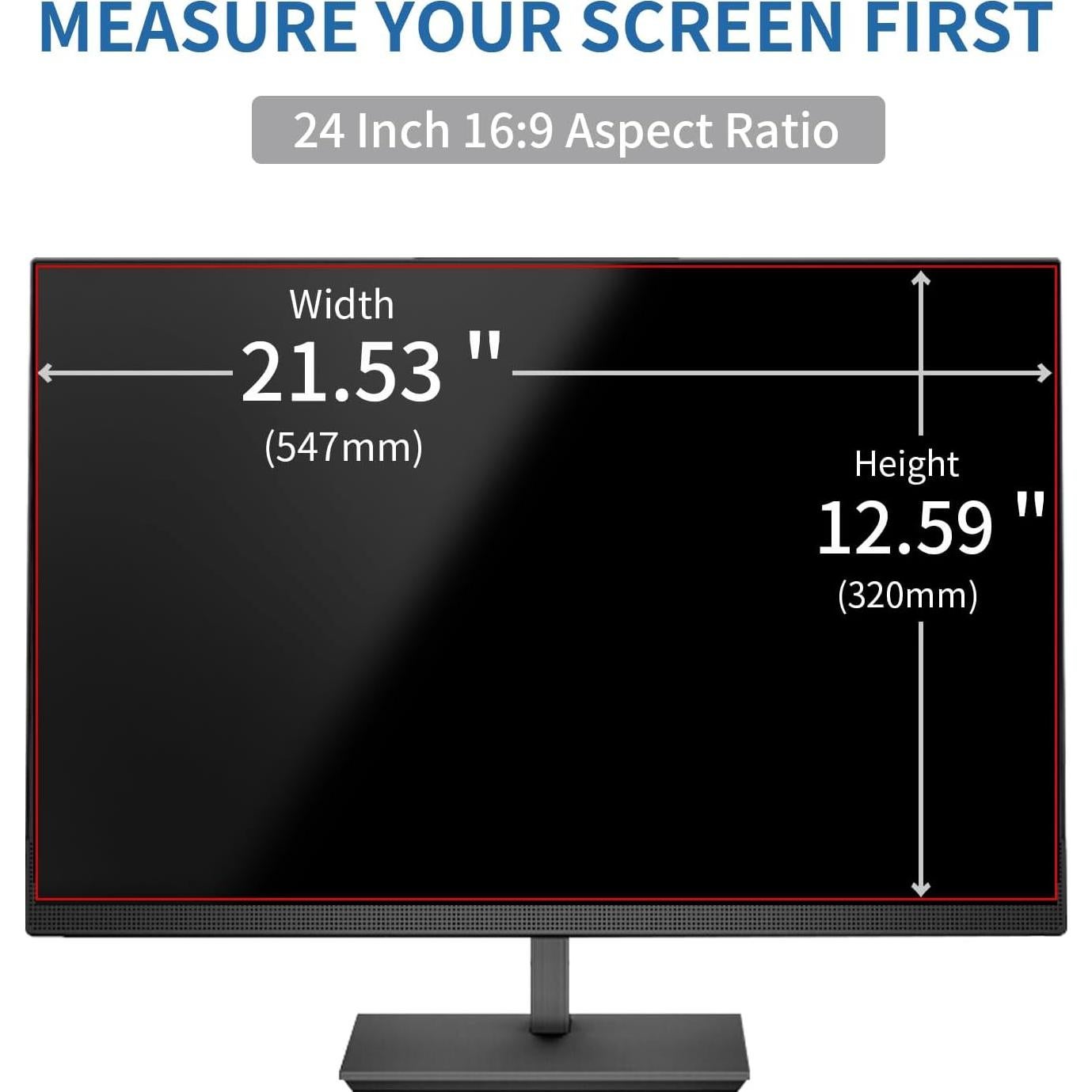 Filtro de Pantalla de Privacidad DEJIMAX 24" Anti-Luz Azul