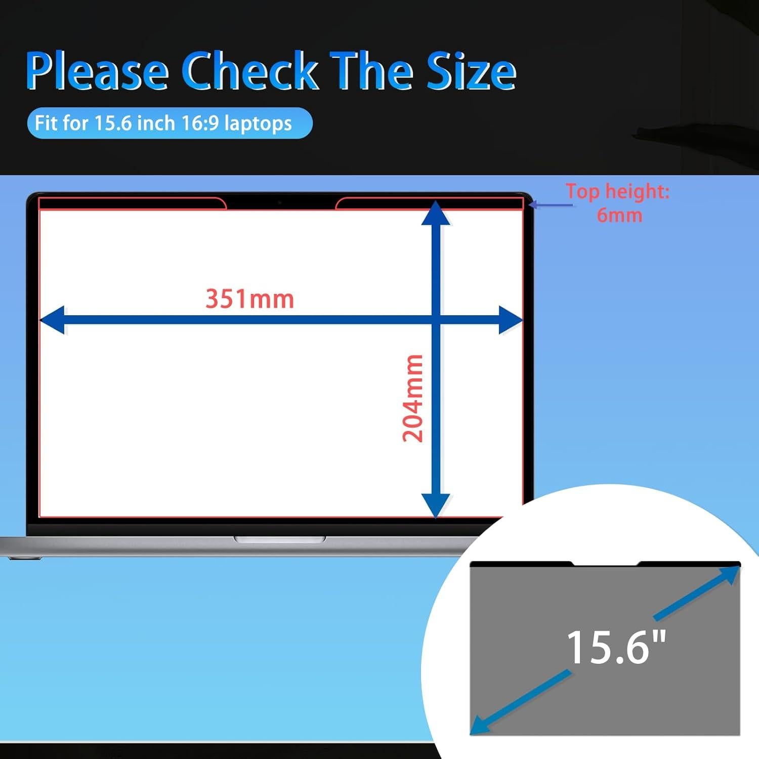Filtro de Privacidad Magnético 15.6" VanHooc Anti-Ojos Curiosos