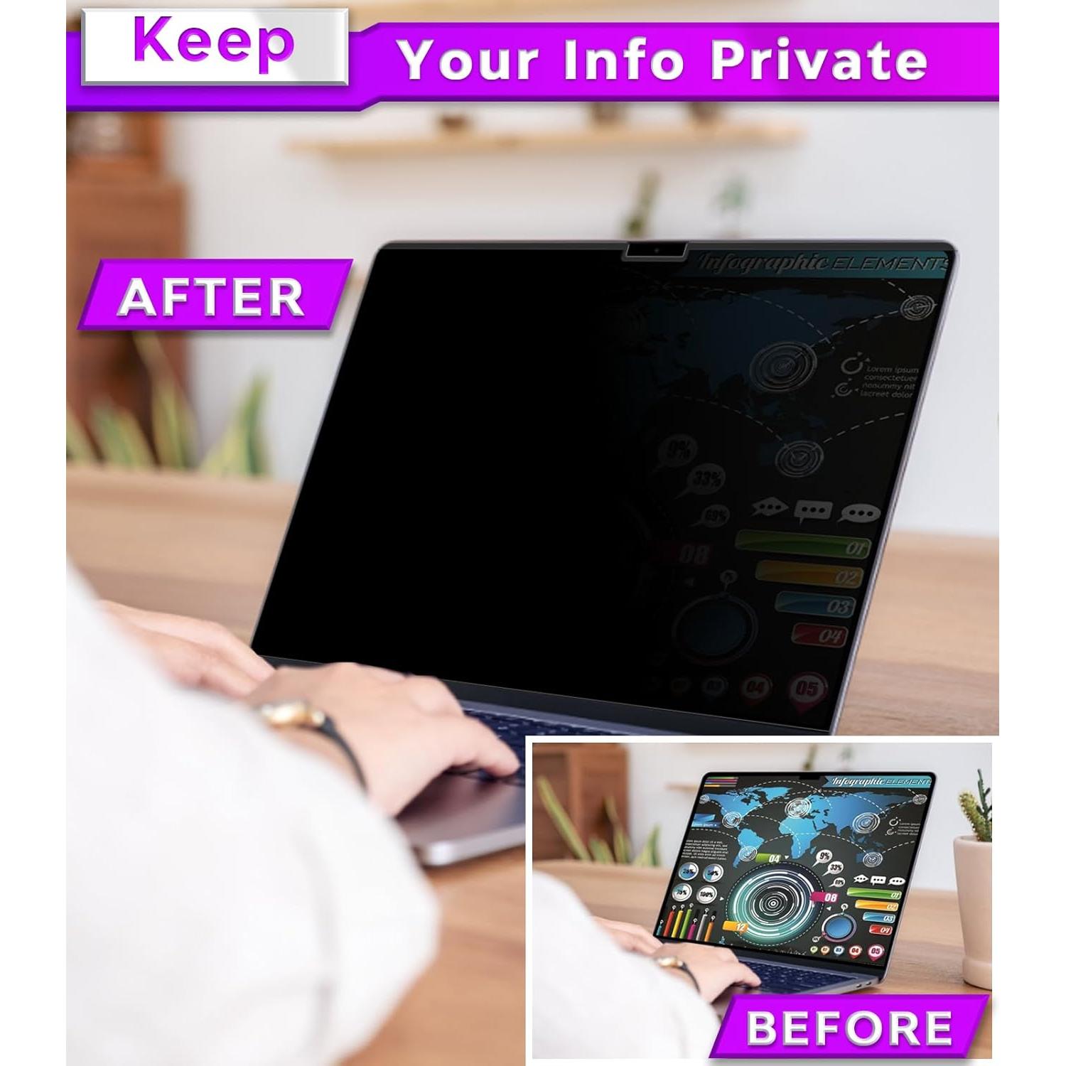 Protector de Pantalla Privado PYS para MacBook Air 15.3"